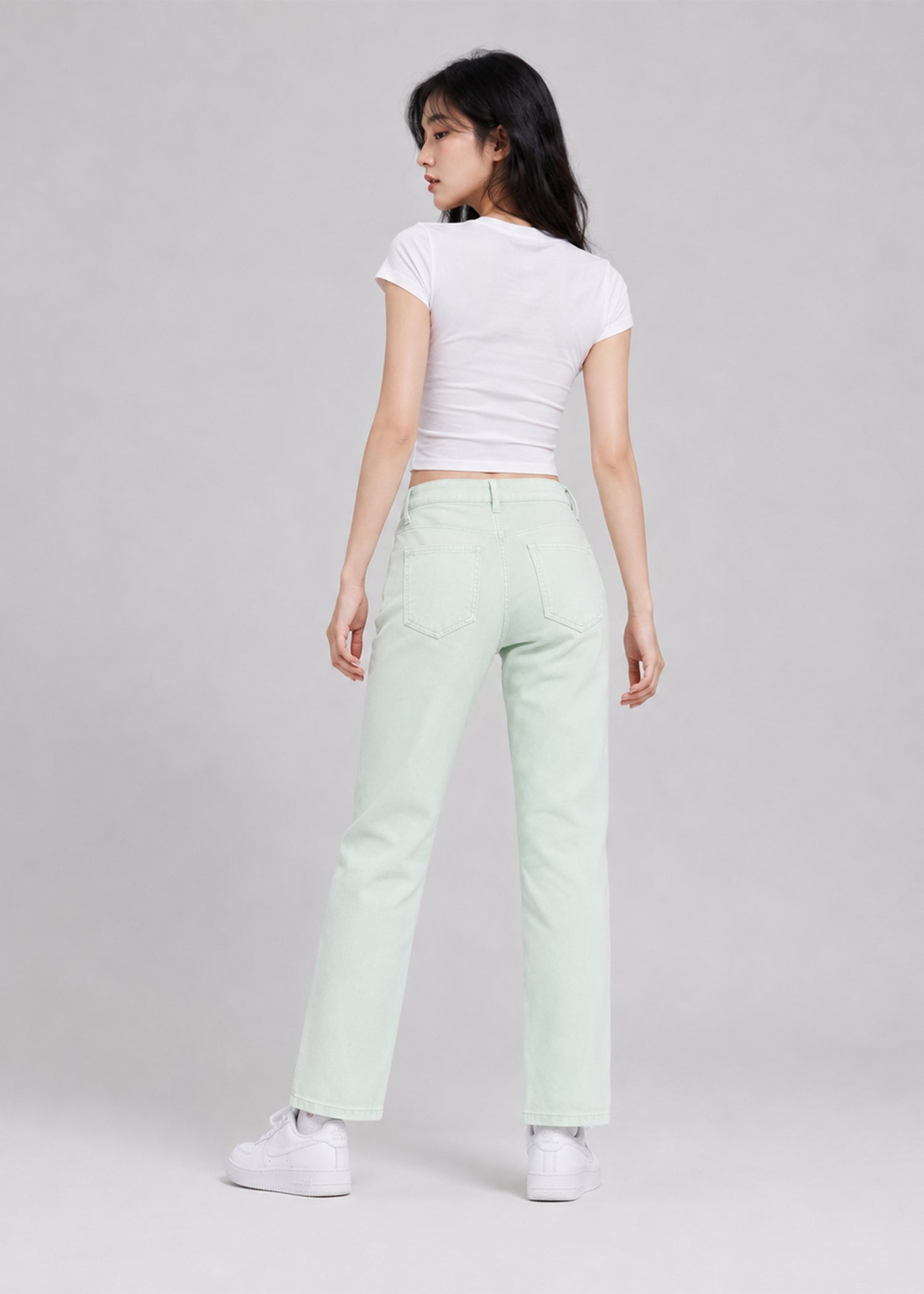 denim Jeans in Mint green