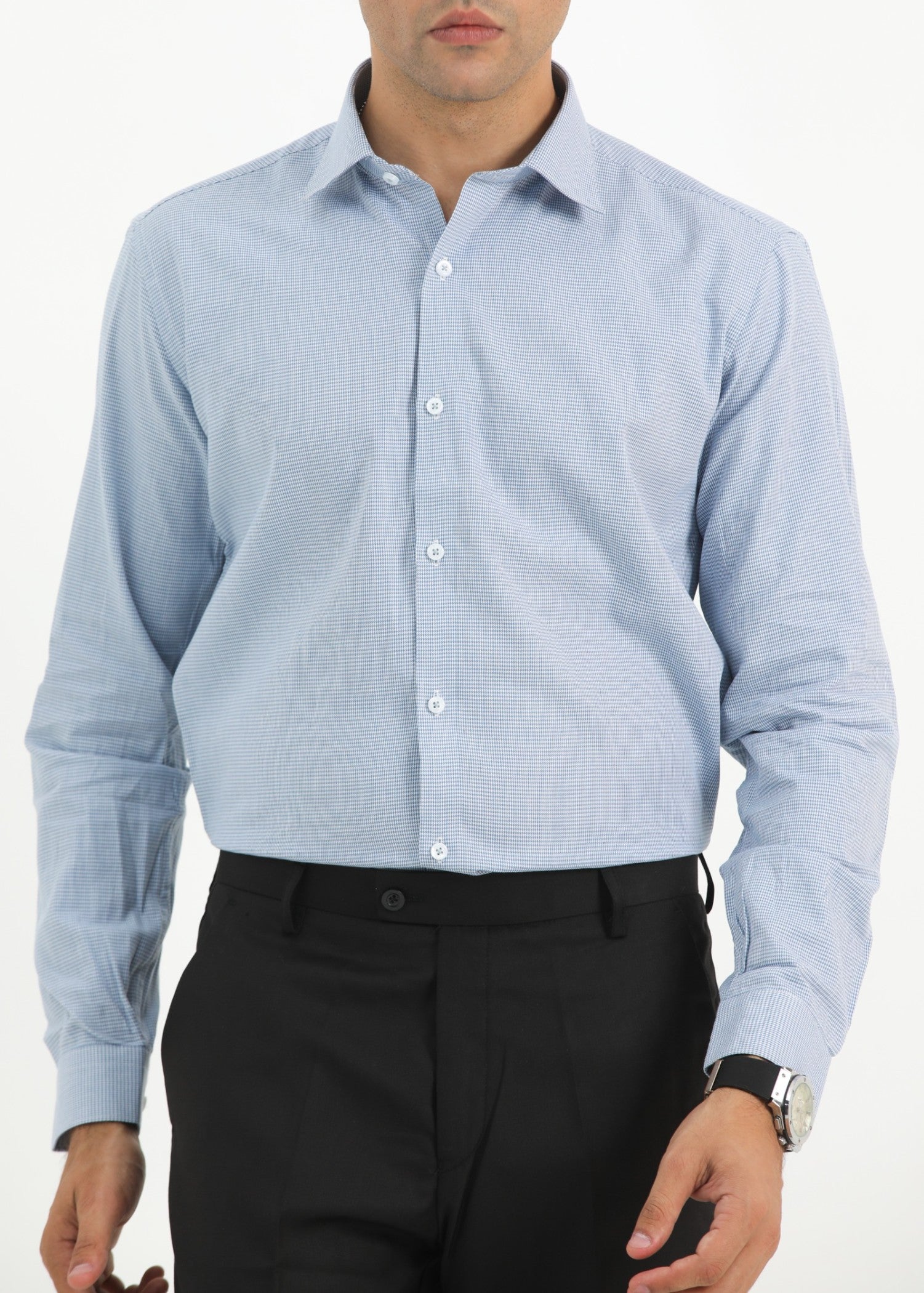 cotton Formal Shirt in Ice blue