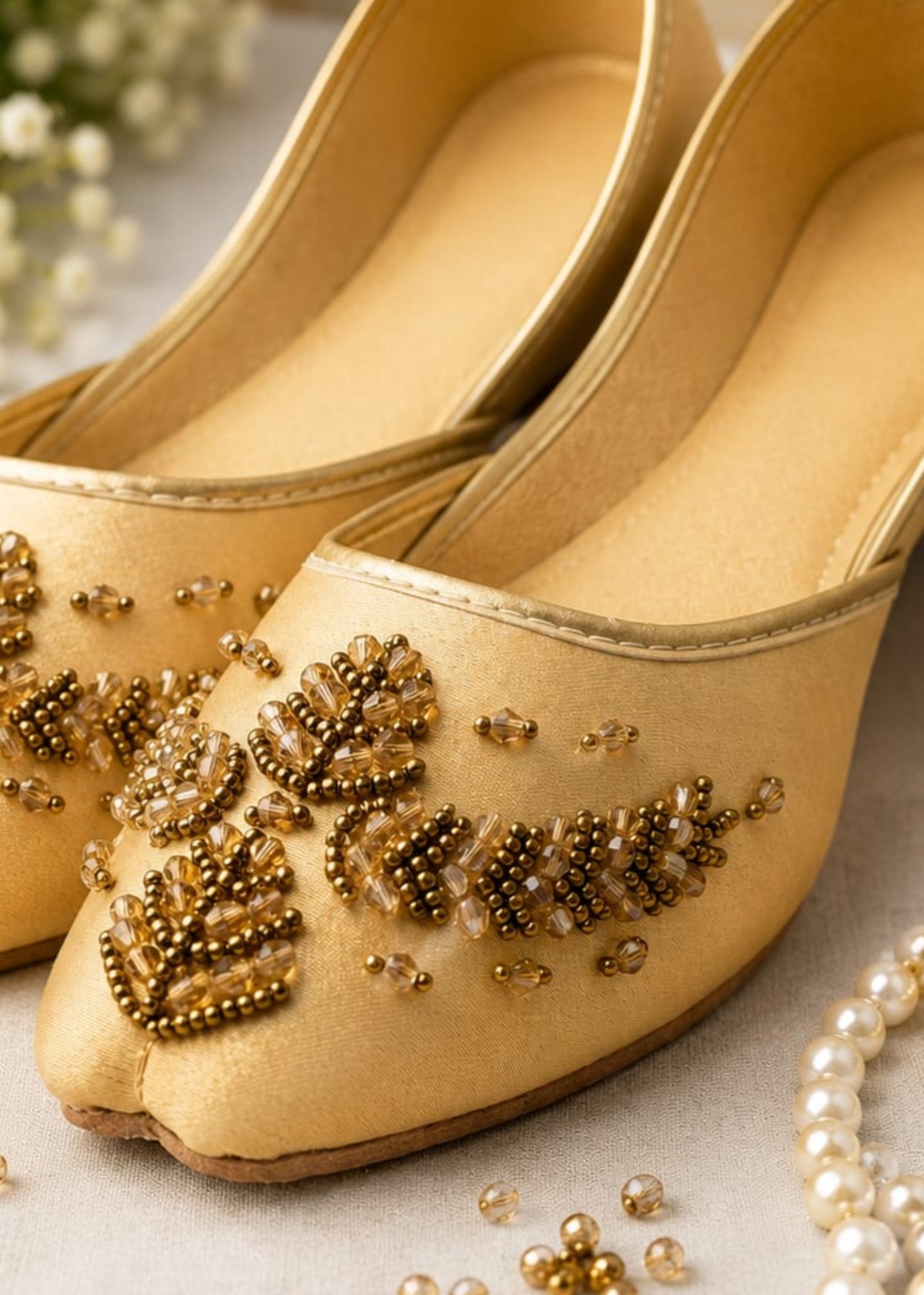 Khussa in Beige by - High Quality Women Khussa ZTX9895