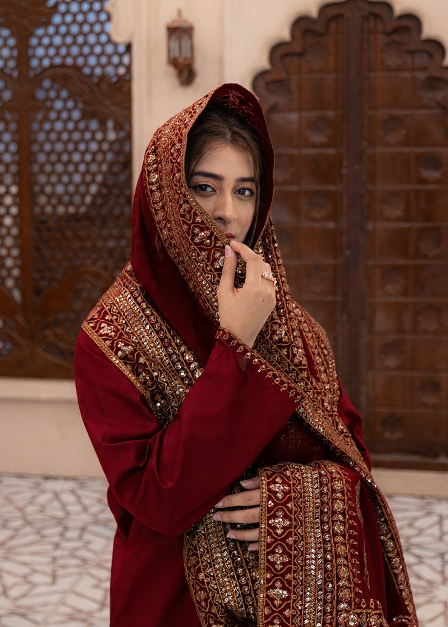 viscose Kurta Set in Maroon