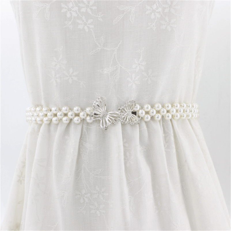 Women'S Rhinestone Pearl Waist Chain Fashion Dress Decoration