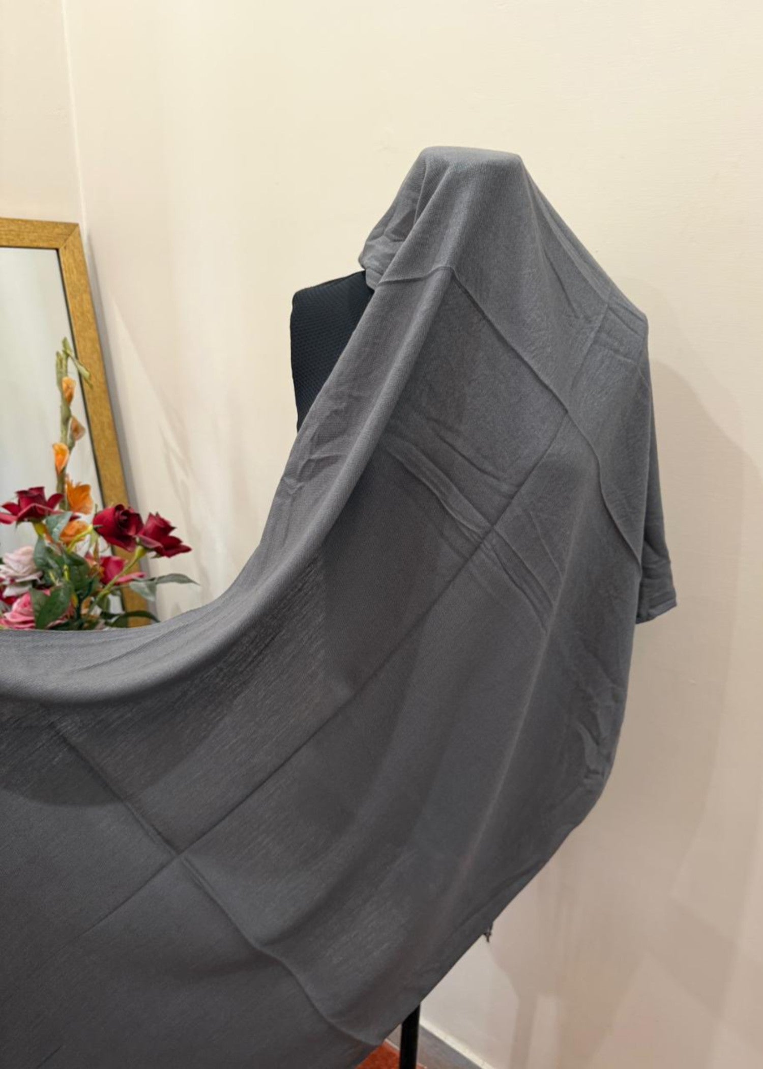 cashmere wool Hijab in Graphite