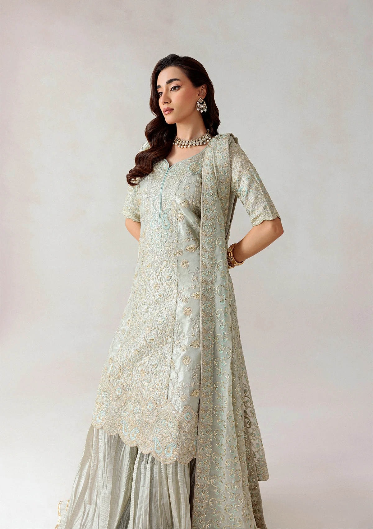 tissue Unstitched in Tea green