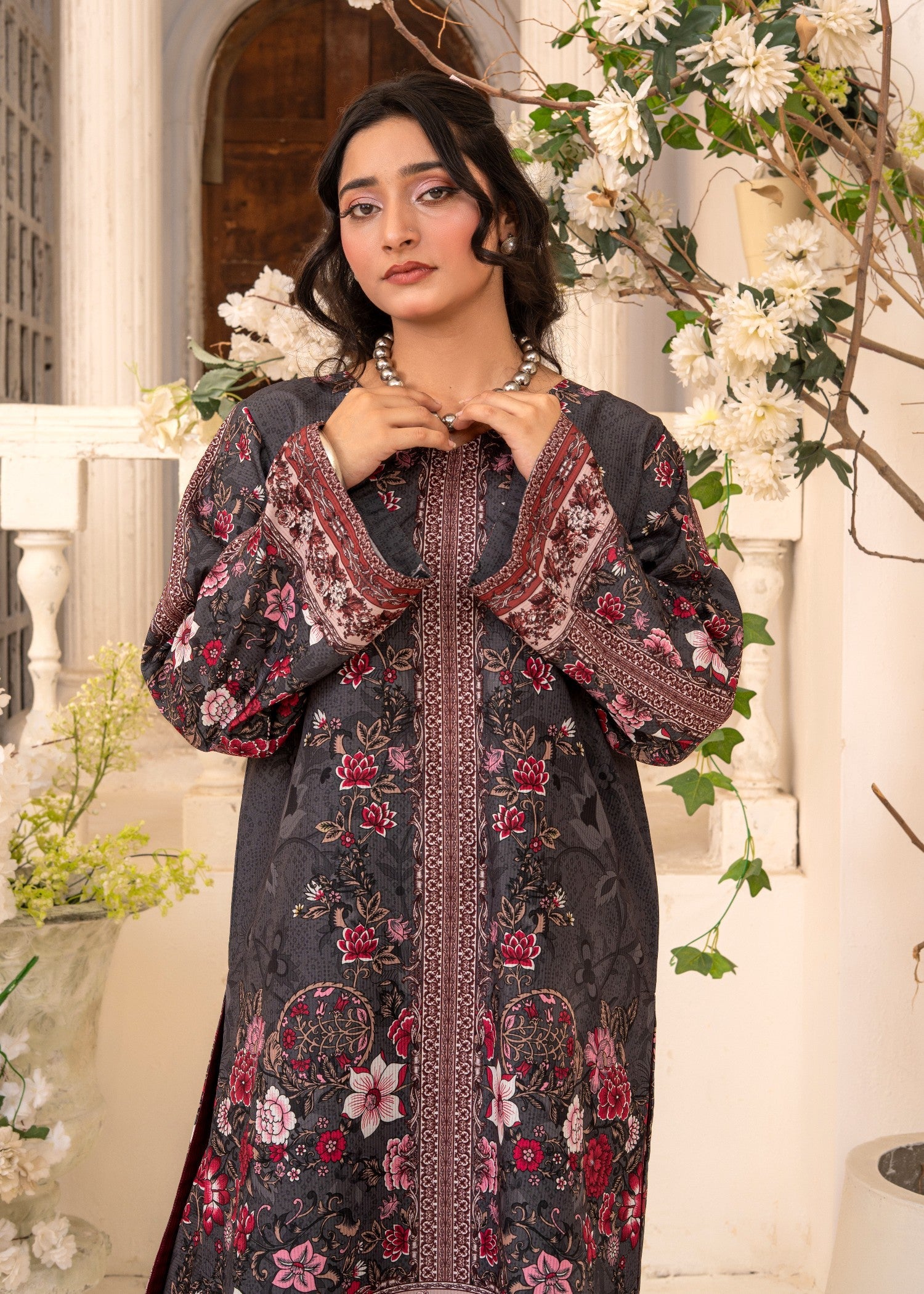 swiss lawn Co Ord Sets in Charcoal