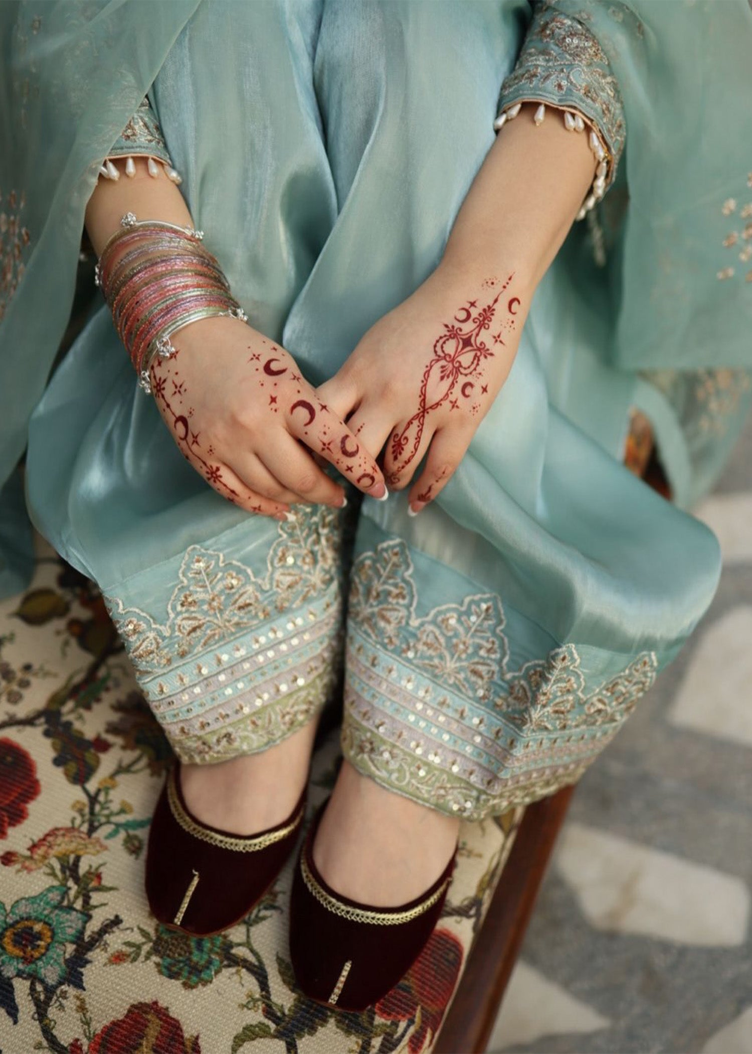 charmuse/shamooz Kurta Set in Pastel green
