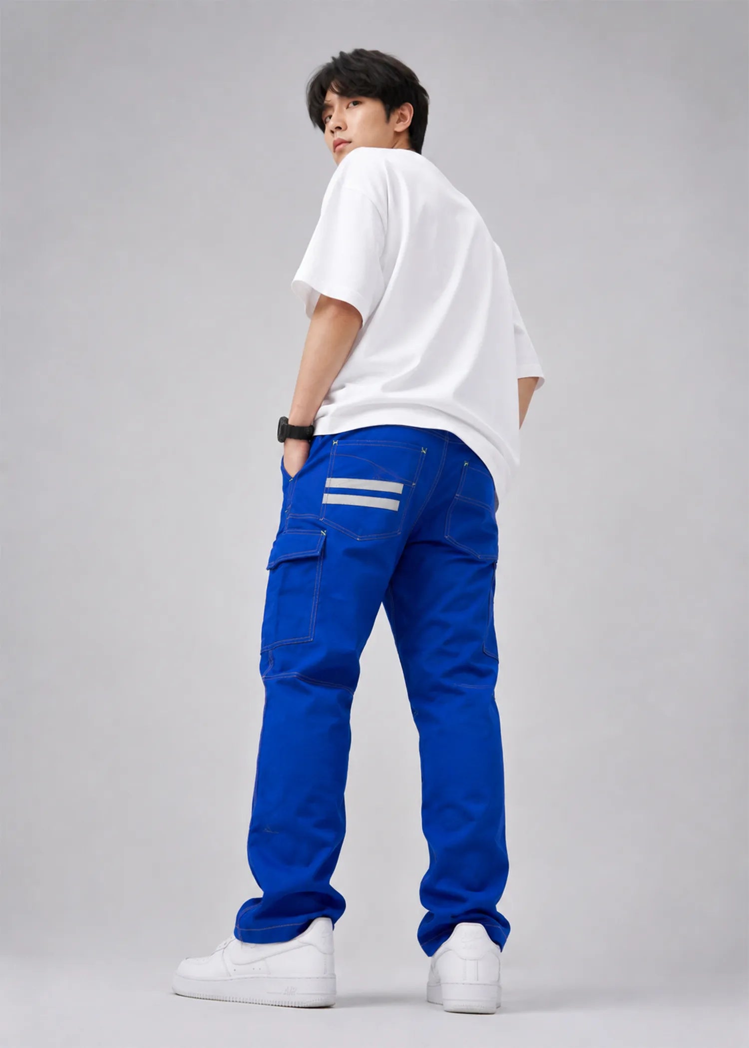 cotton Pants in Royal blue