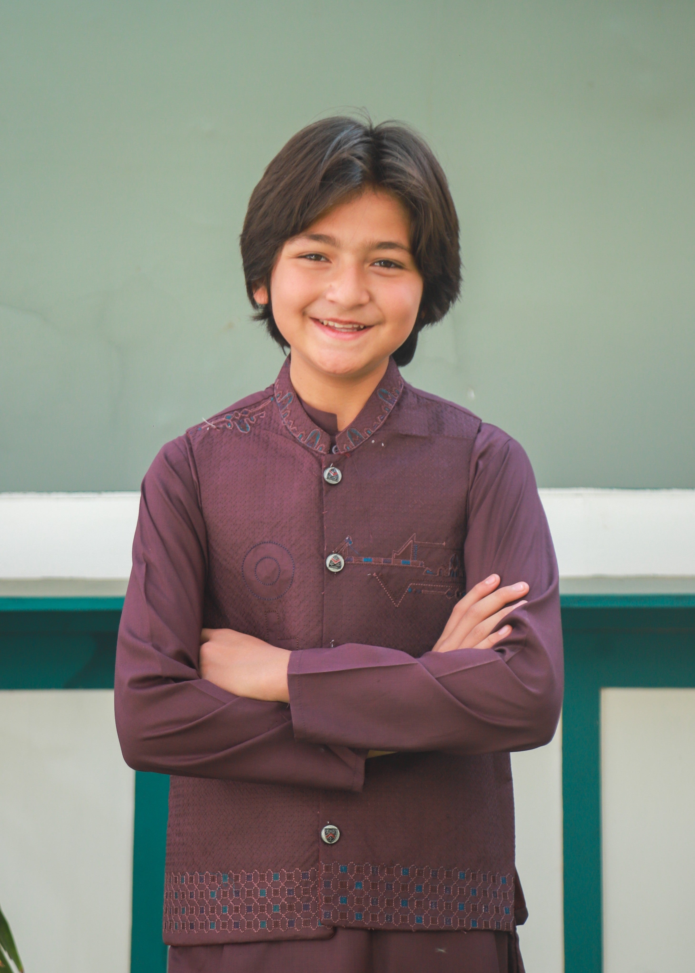 suiting Waistcoat in Plum