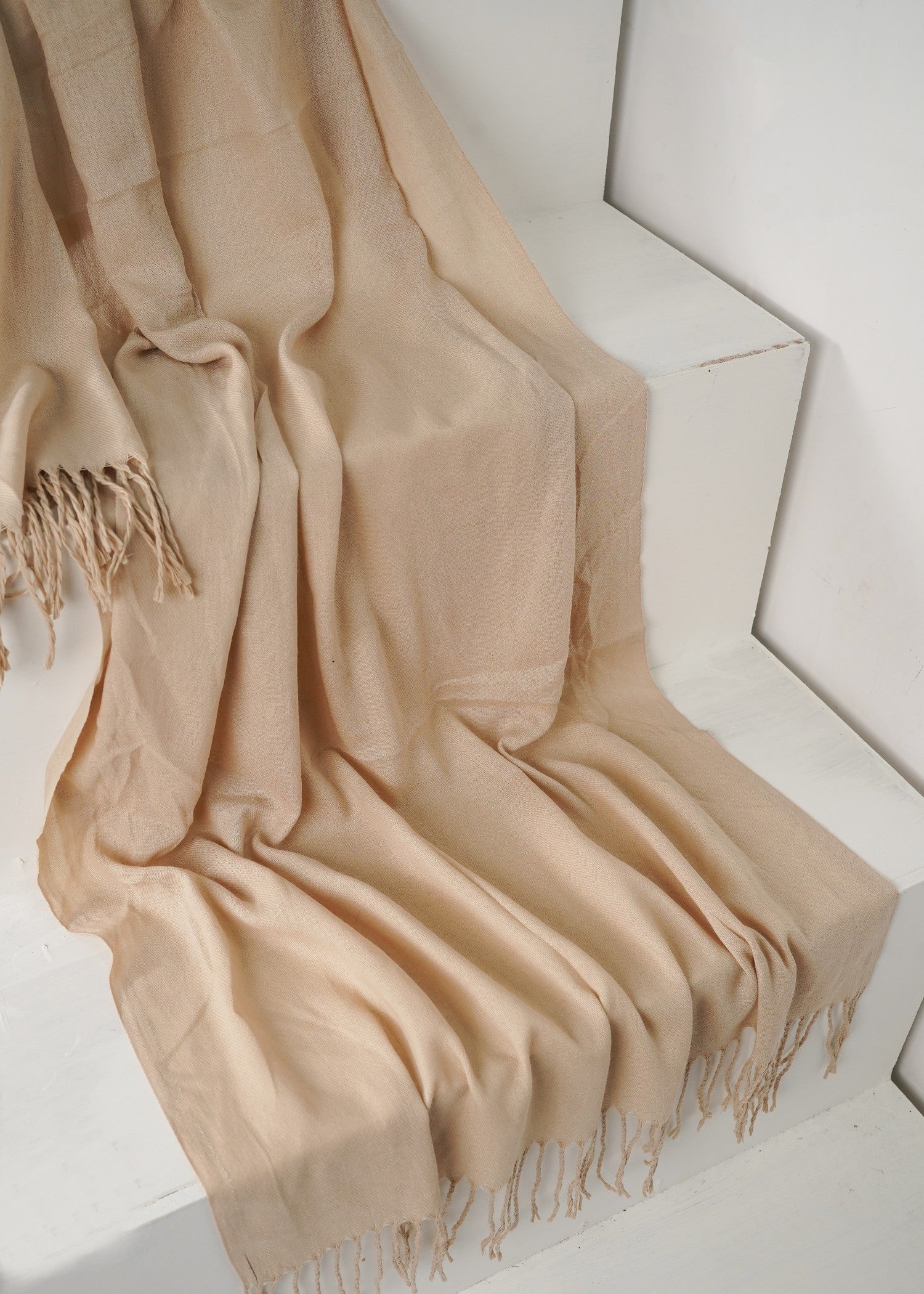cashmere wool Hijab in Beige
