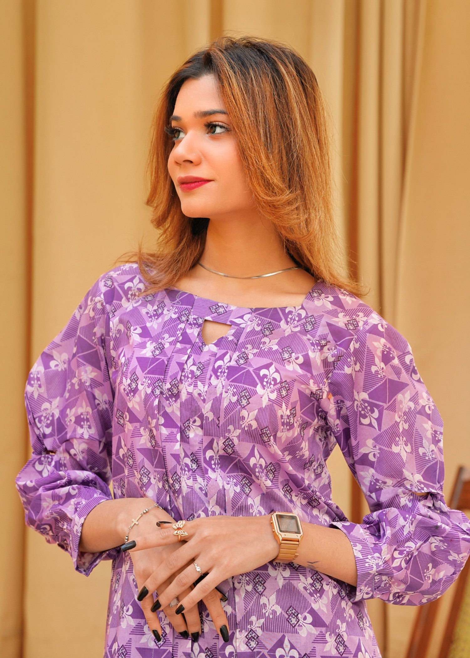 lawn Co Ord Sets in Electric purple