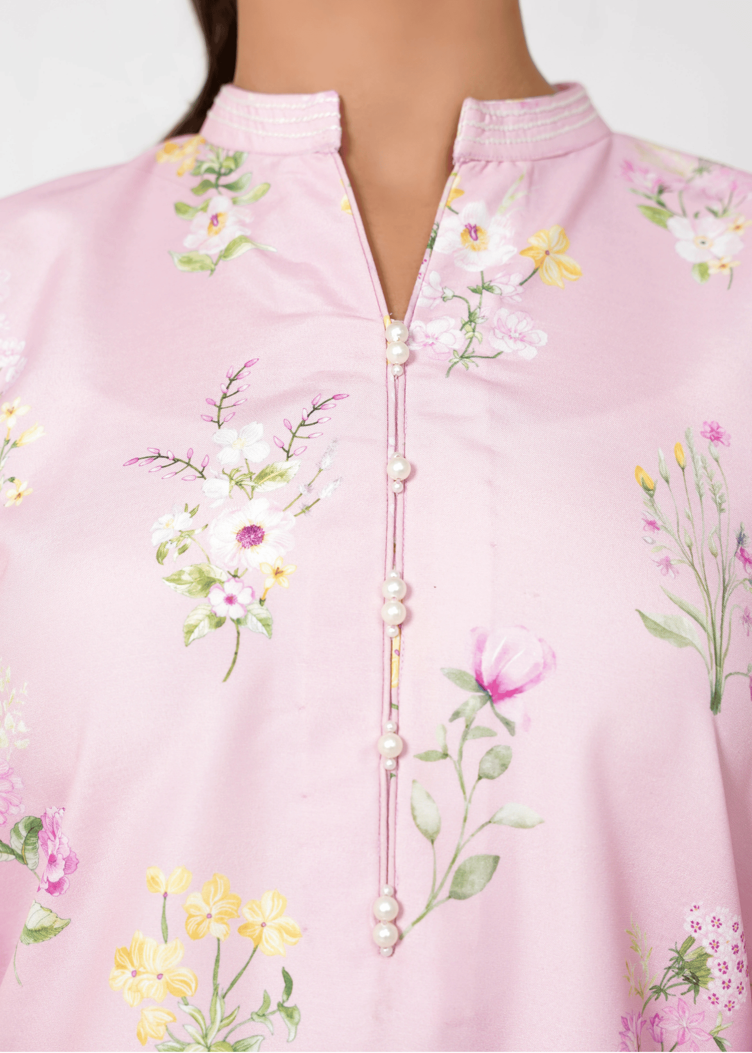 poly lawn Co Ord Sets in Pastel pink
