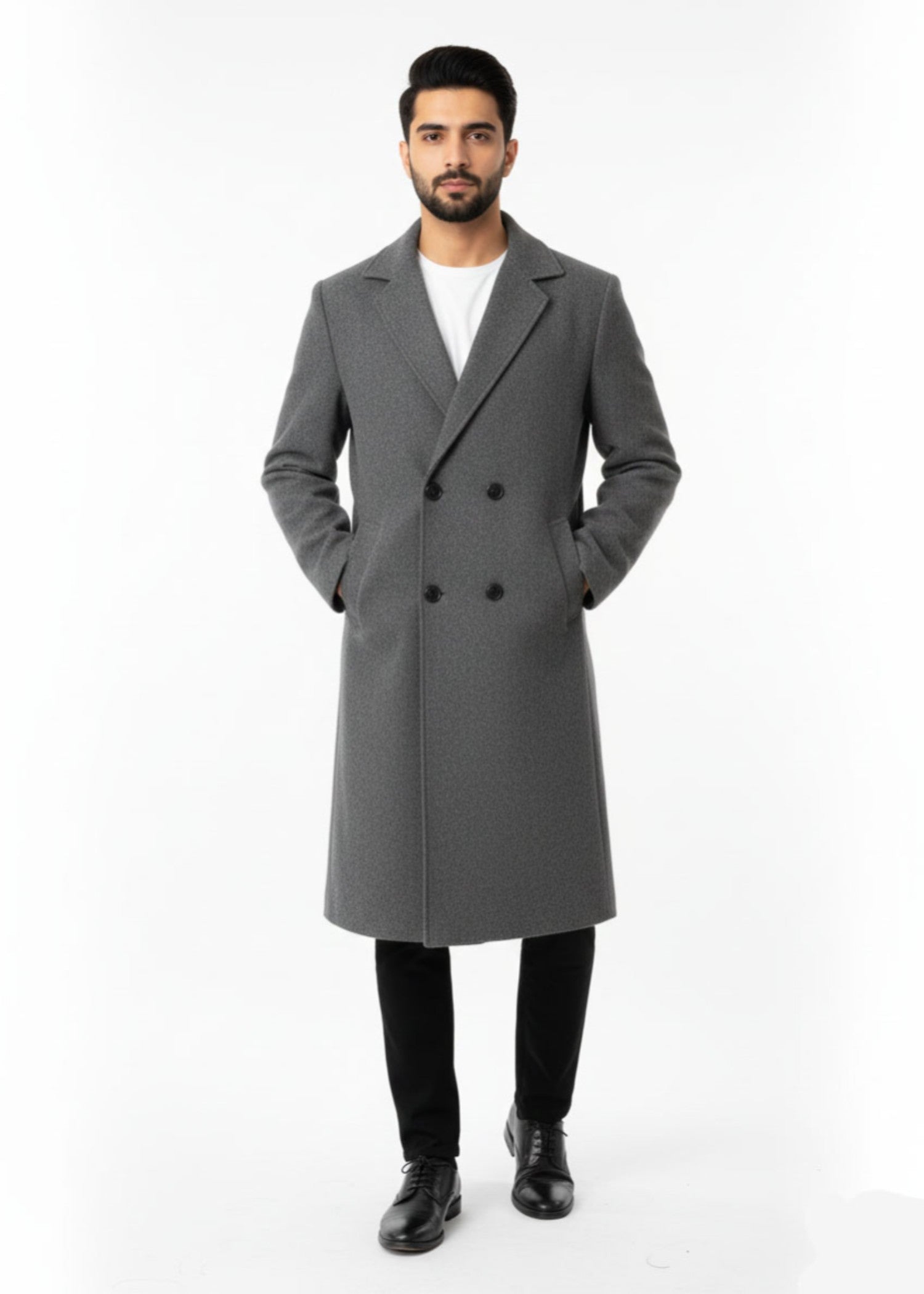 blended wool Coat in Grey