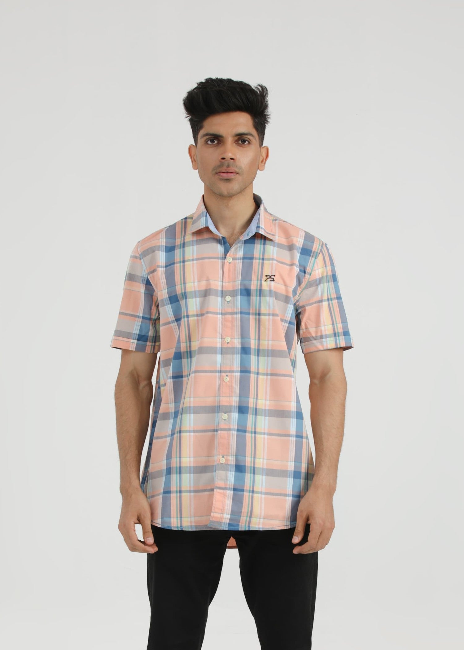 cotton Casual Shirt in Tea rose pink