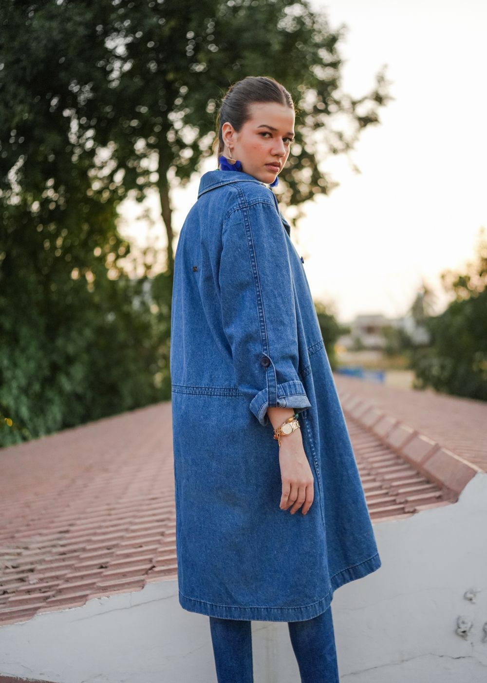 denim Coat in Blue