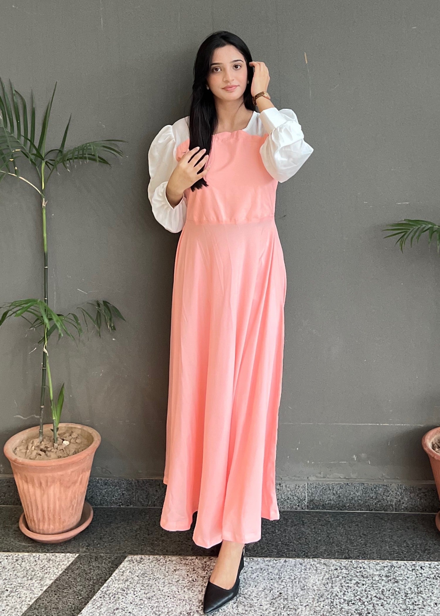 grip Frock in Baby pink