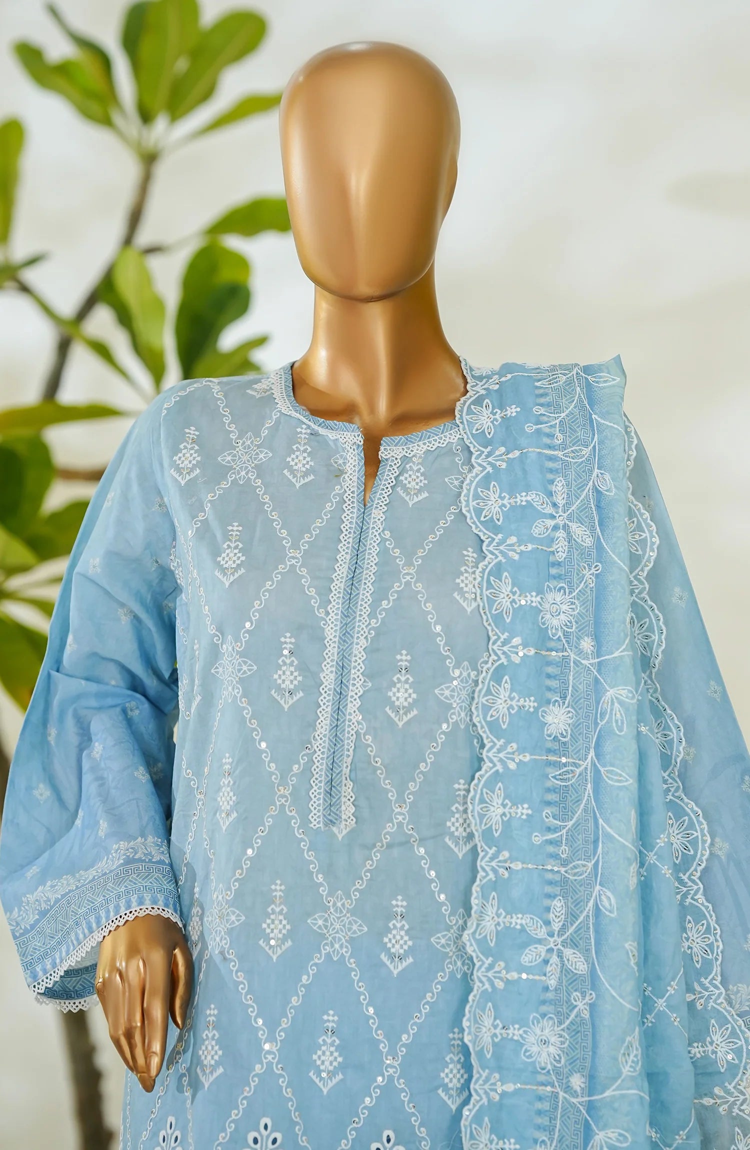 RTW White & White Embroidered Lawn – 12
