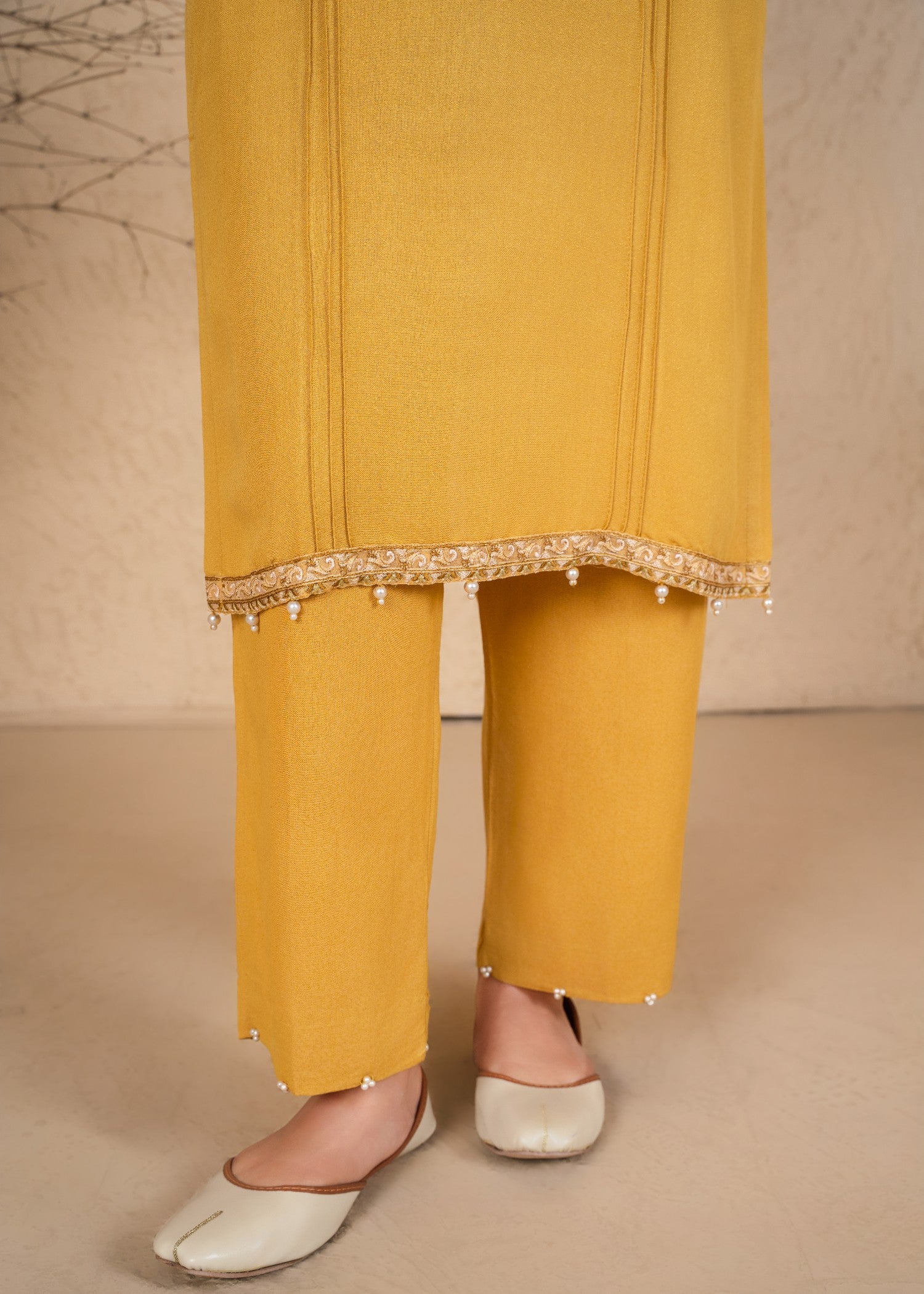 karandi Kurta Set in Gold