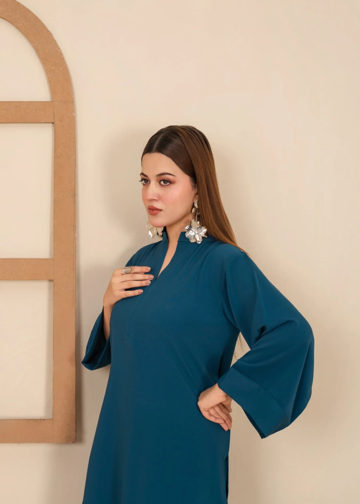 twill polyester Co Ord Sets in Teal