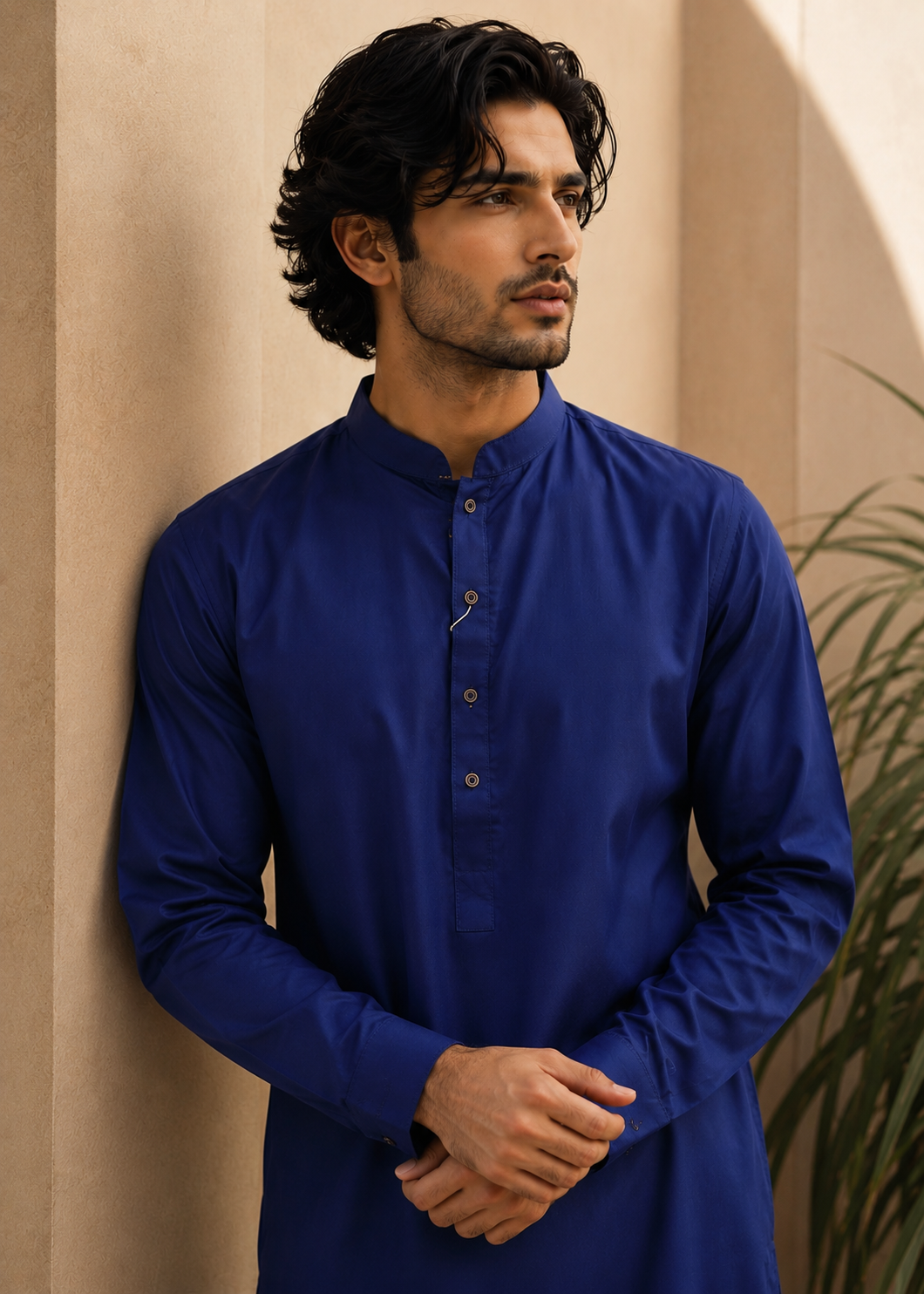 wash & wear Kurta Set in Royal blue