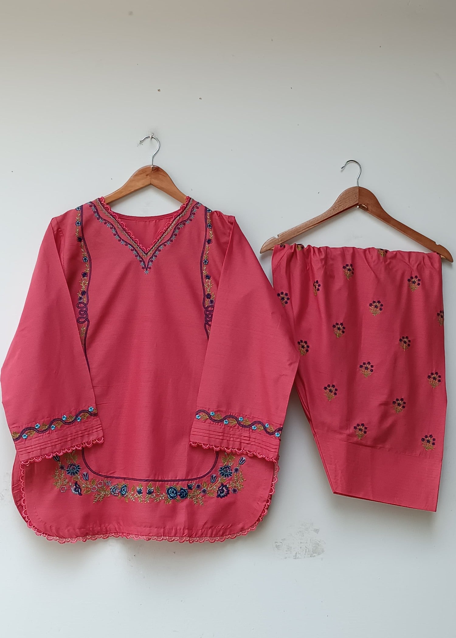 cotton Co Ord Sets in Strawberry pink