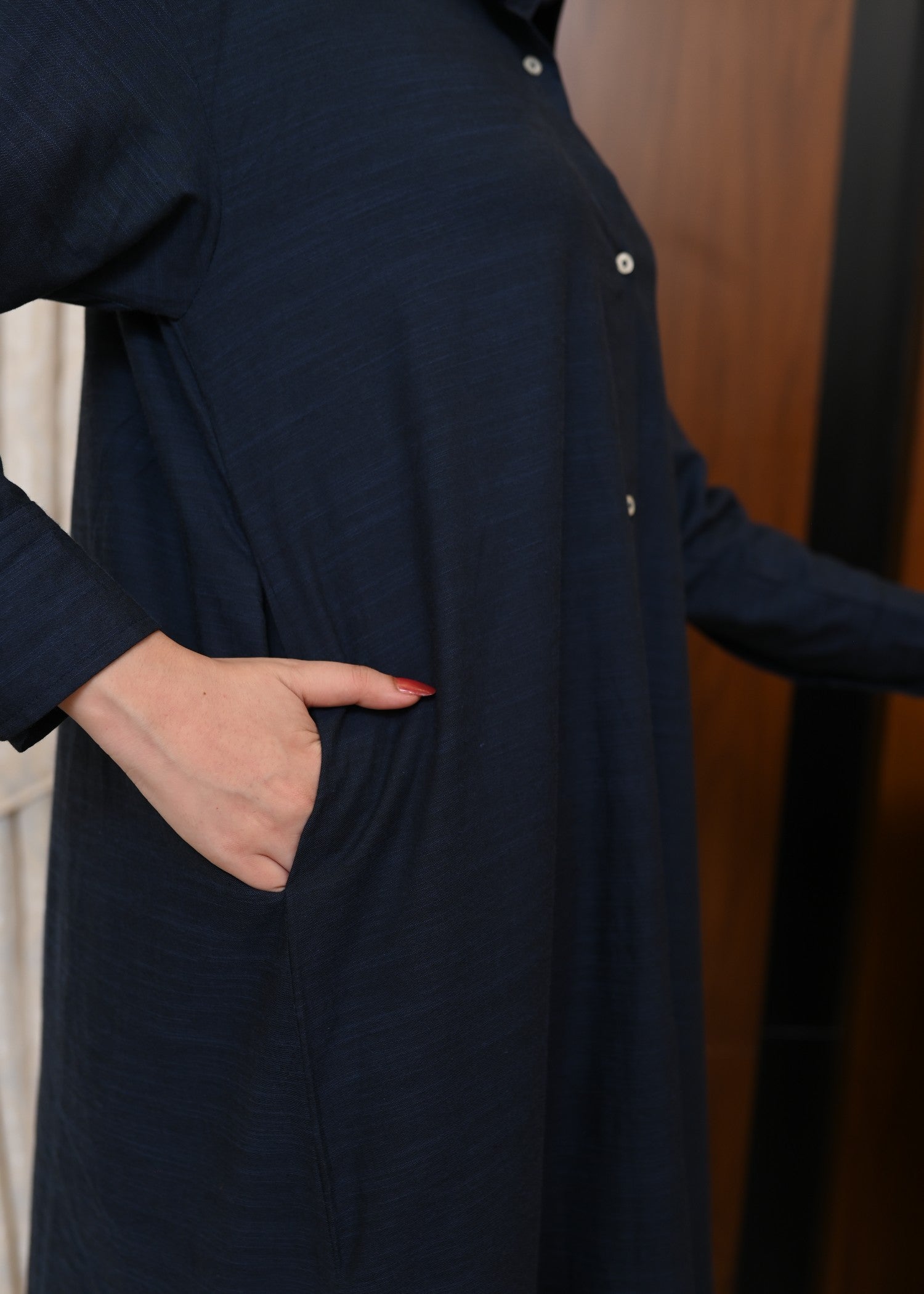 irish linen Co ord Sets in Navy blue