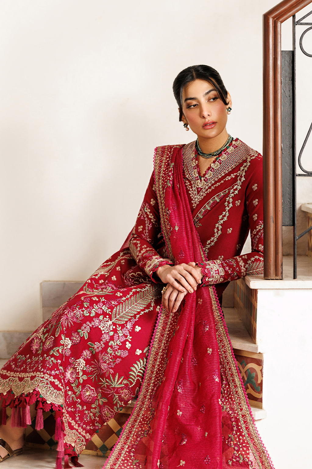 Mirabelle Festive Luxury Lawn – GARDENIA GLOW