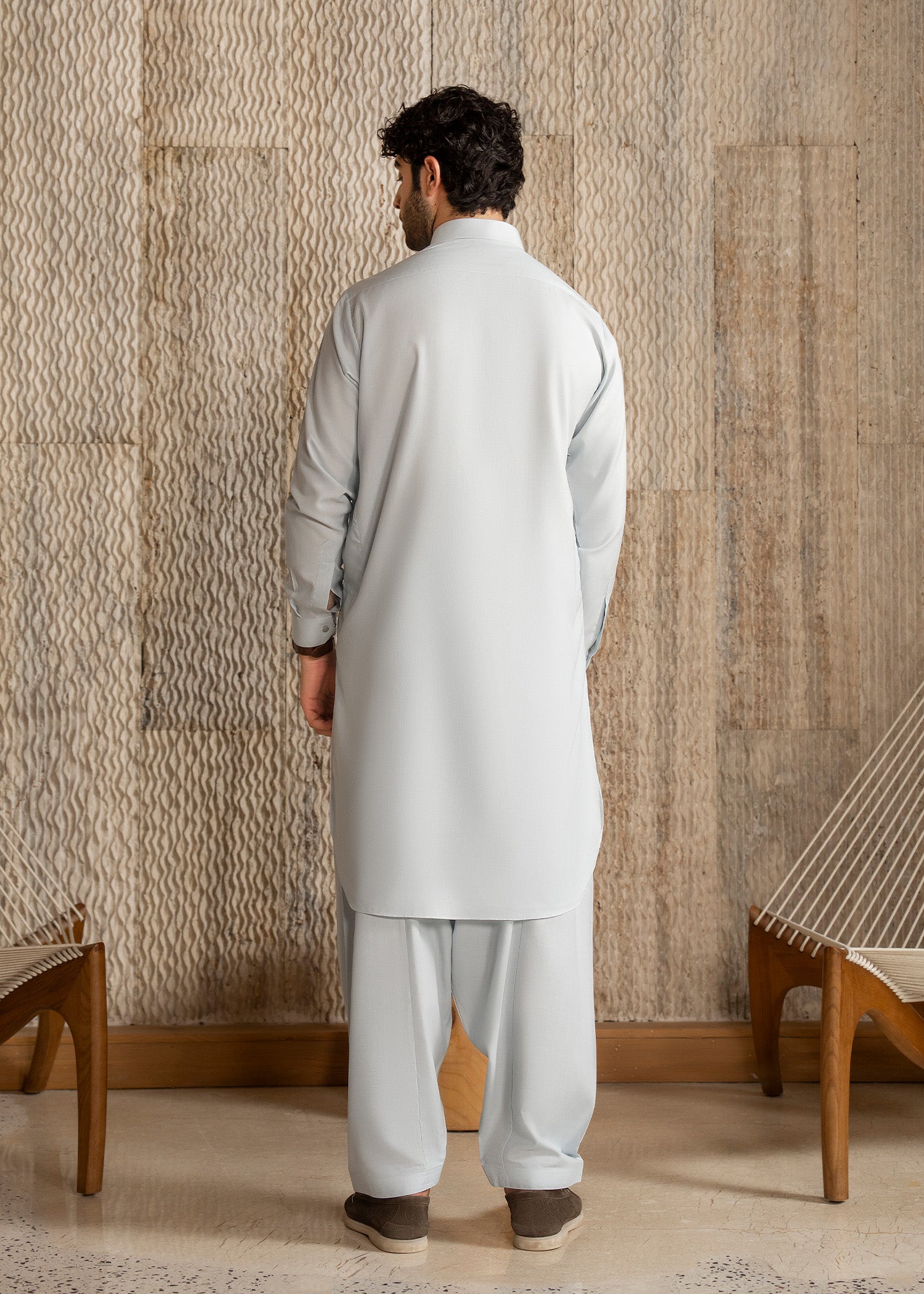 wash & wear Shalwar Kameez in Ice blue