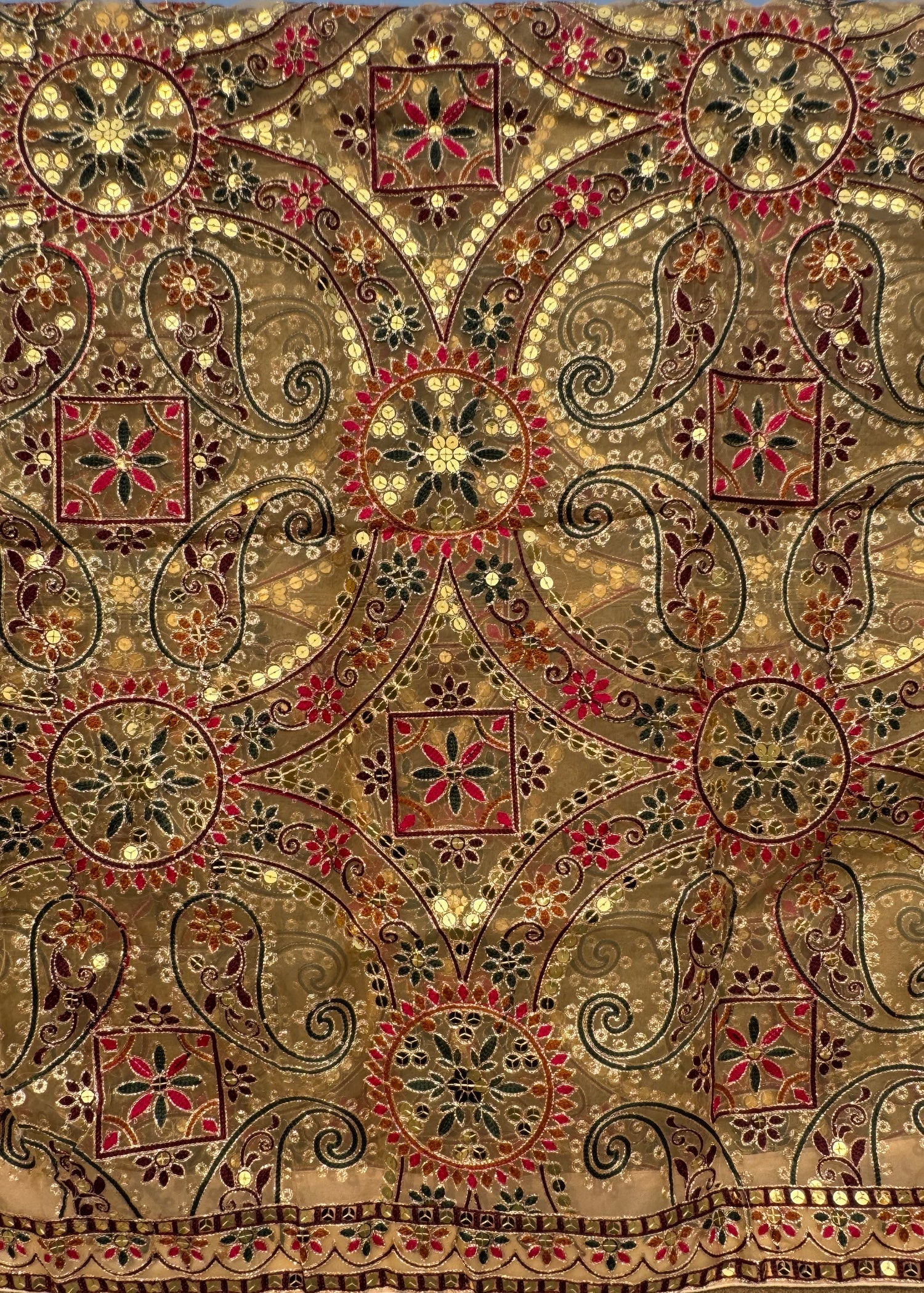 Dupatta in Gold, multi Color by - Trendy Women Dupatta IGV6842
