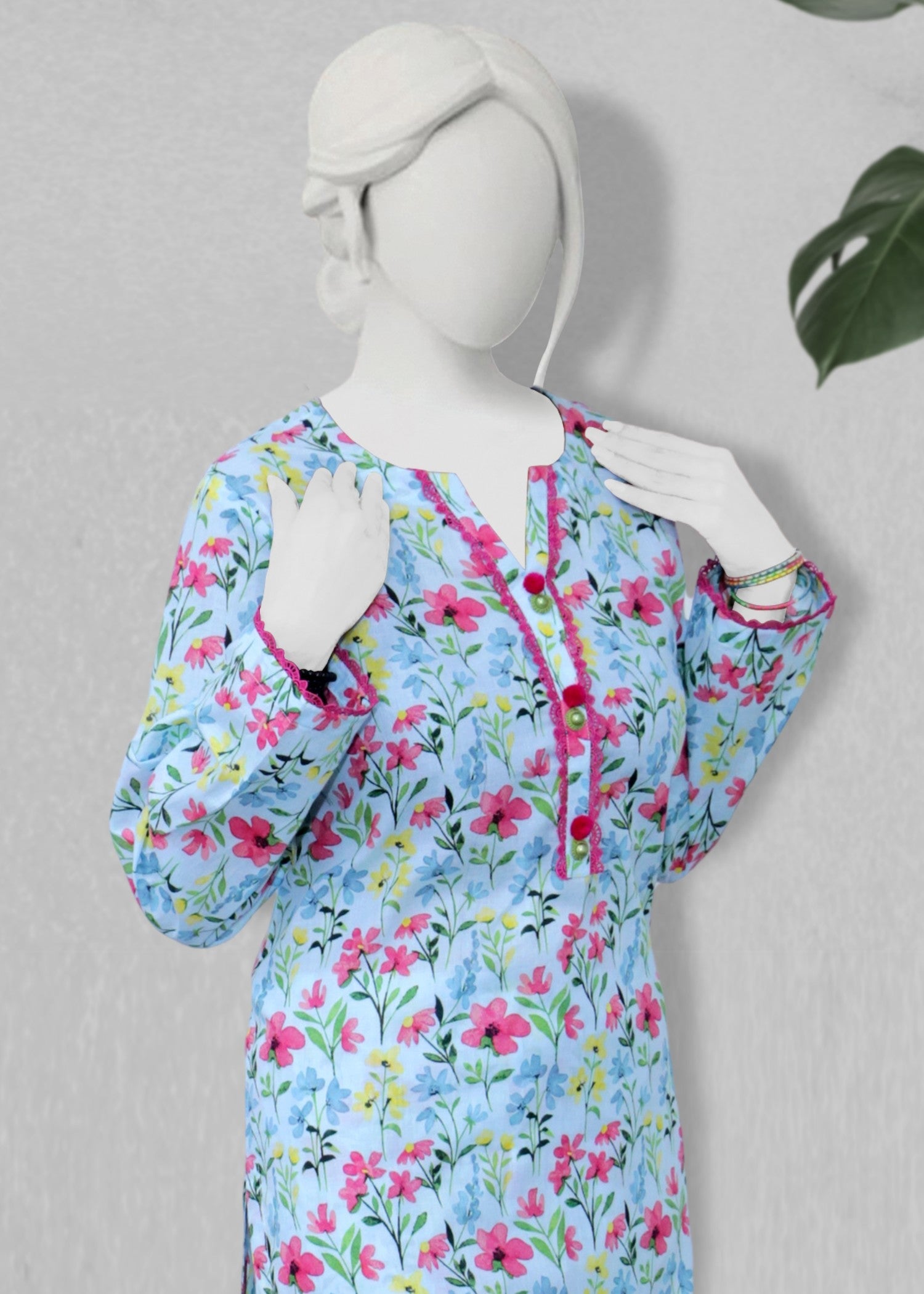 cambric Co Ord Sets in Sky blue