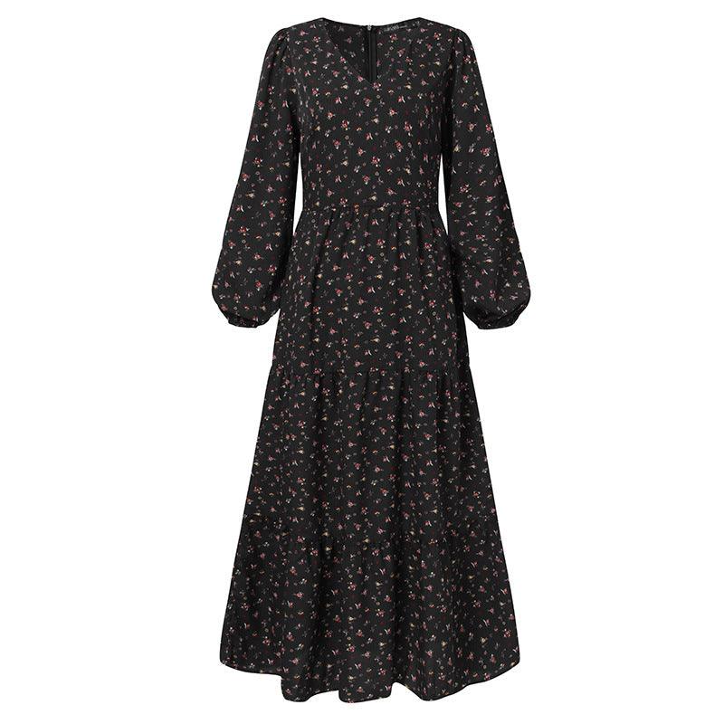 Effortlessly Chic: Women's V-Neck Chiffon Swing Dress for Casual Occasions