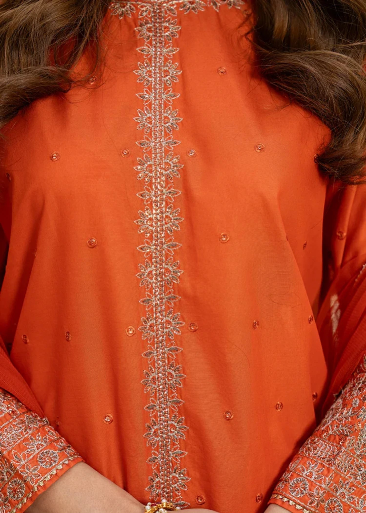 organza Sharara in Orange