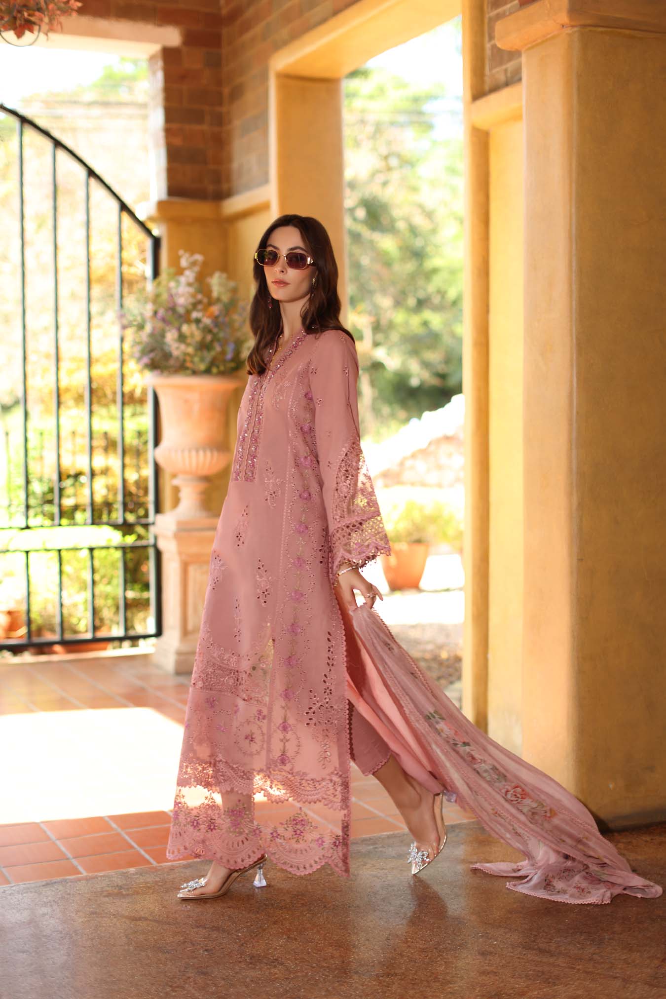 Luxury Eid Schiffli Laserkari Lawn – D3 - B - Mirelle