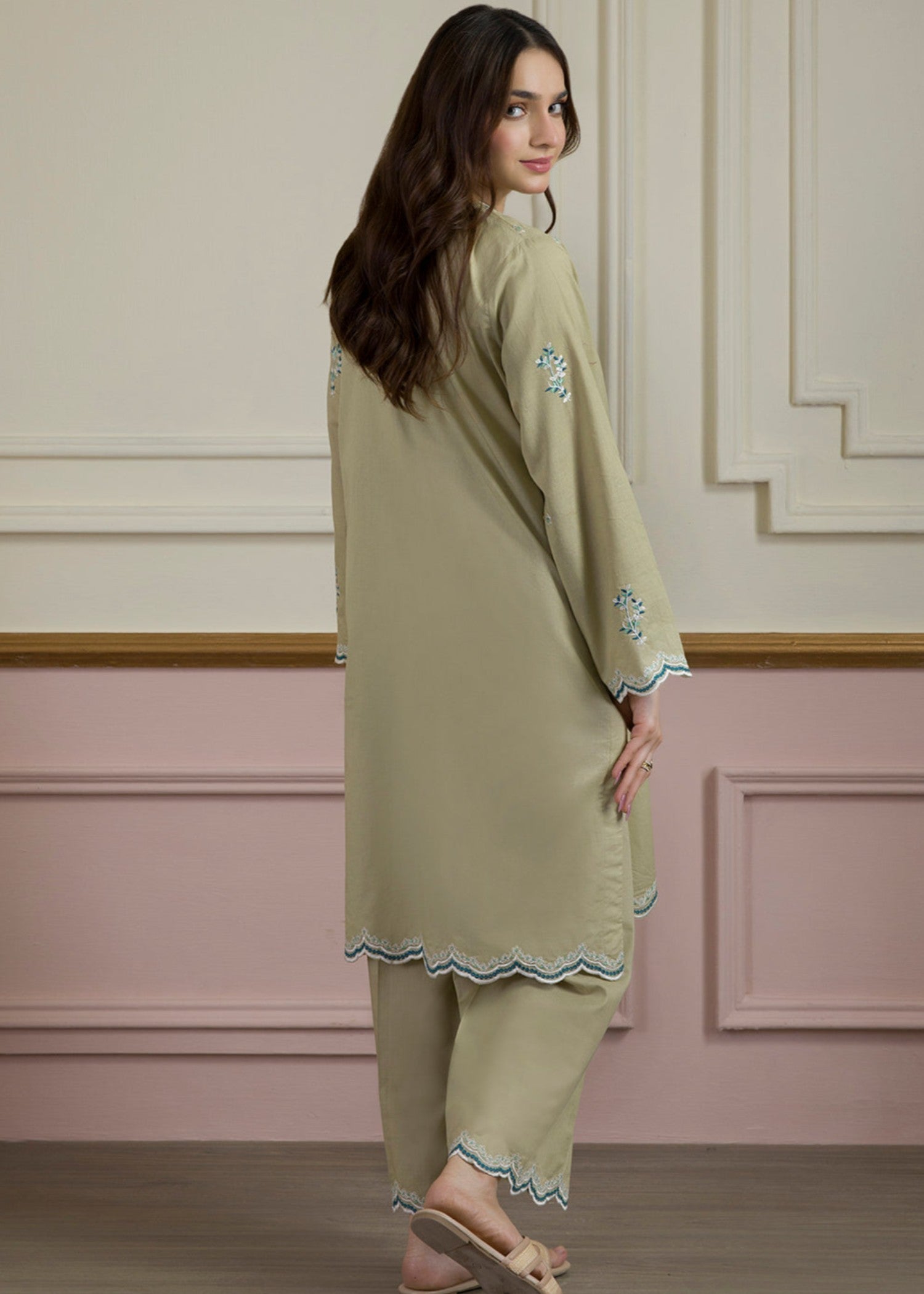cambric Co Ord Sets in Beige