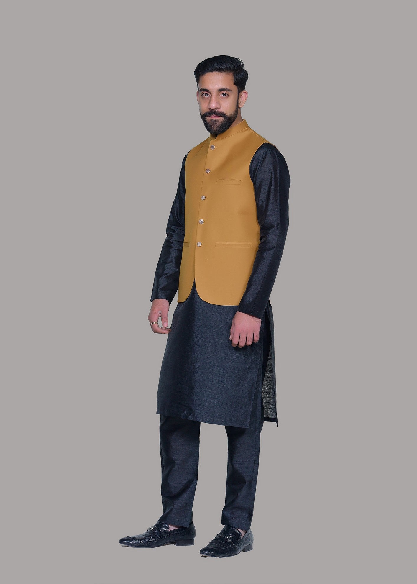 suiting Waistcoat in Mustard