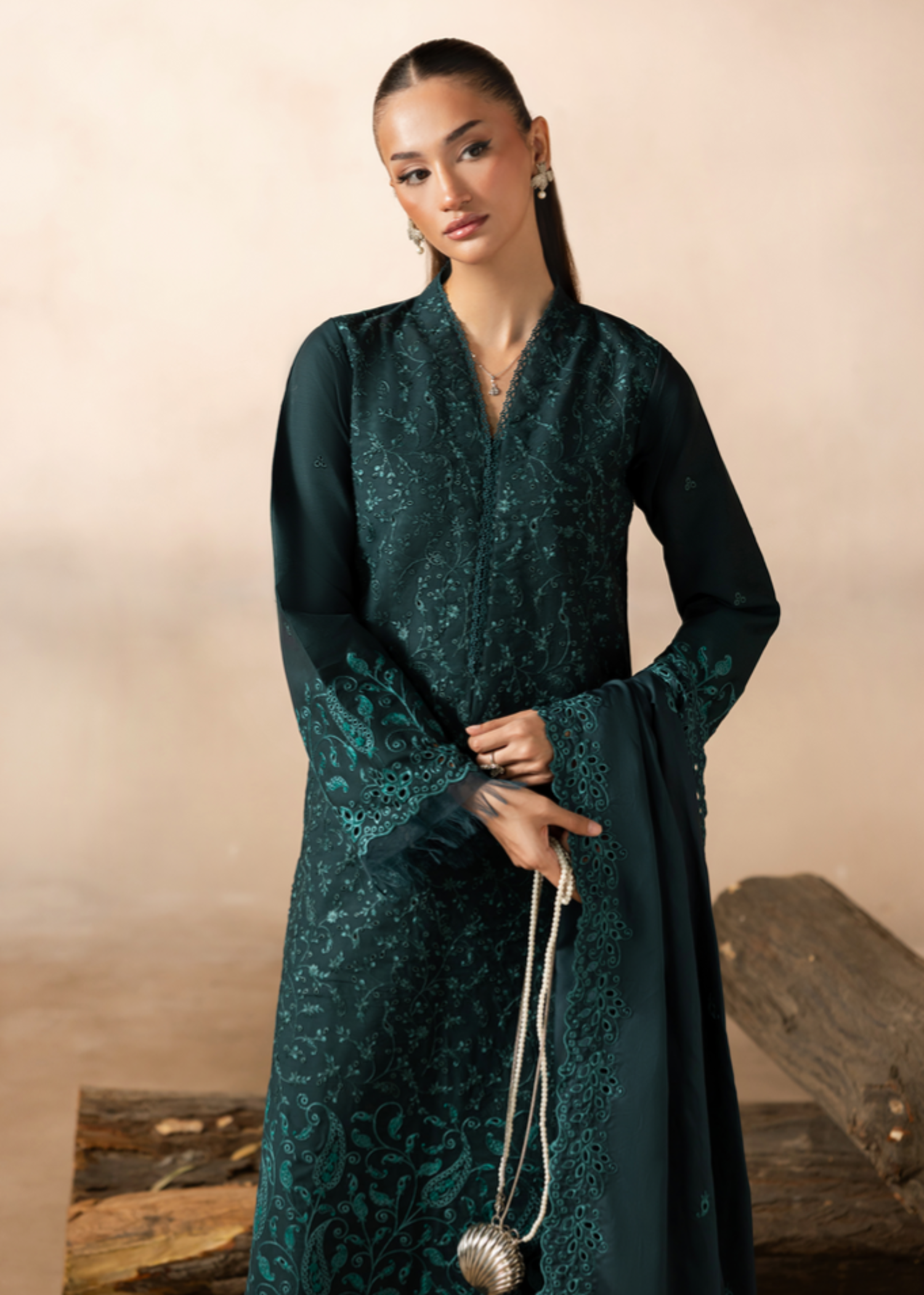 viscose Unstitched in Bottle green