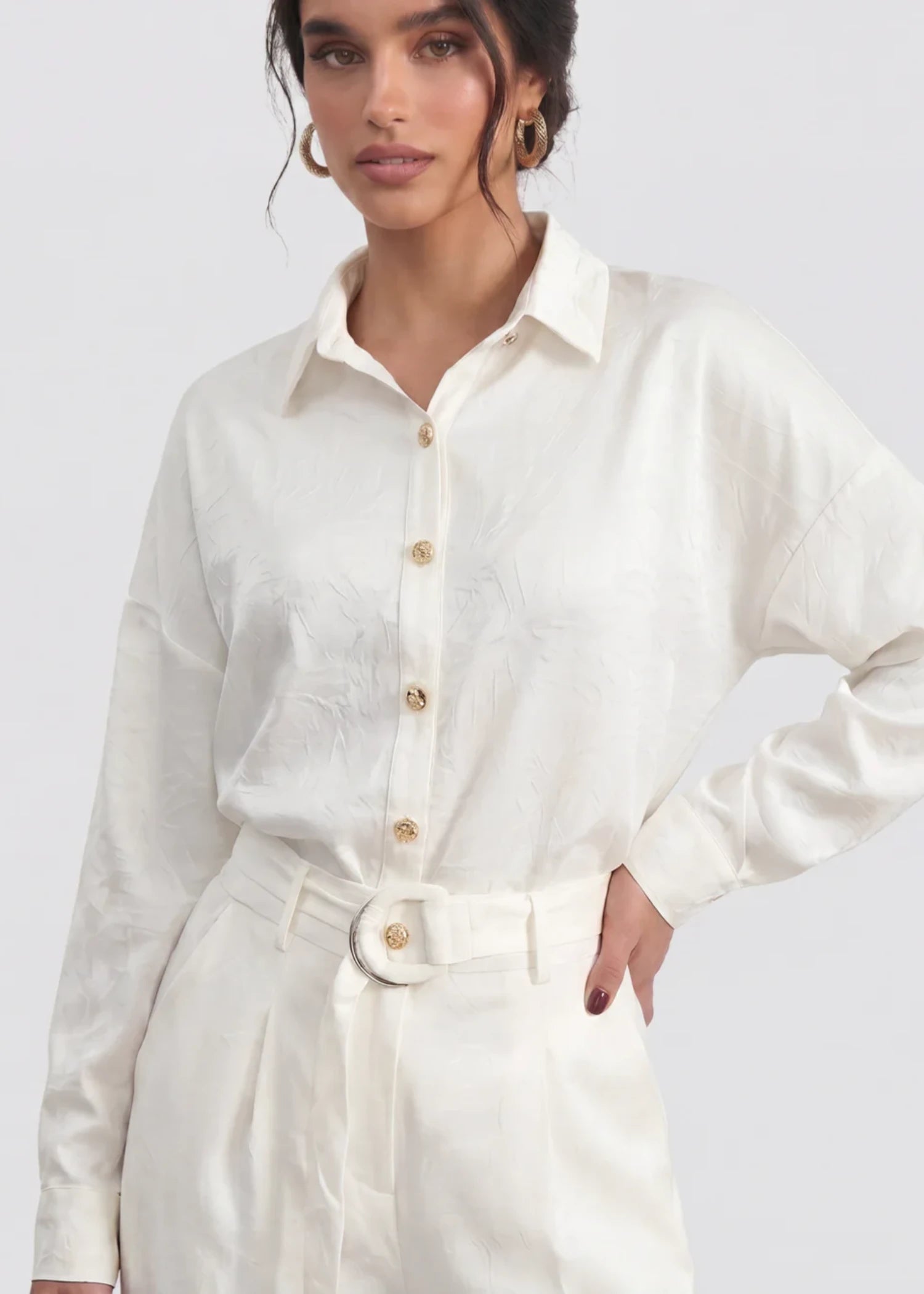 silk Top in White