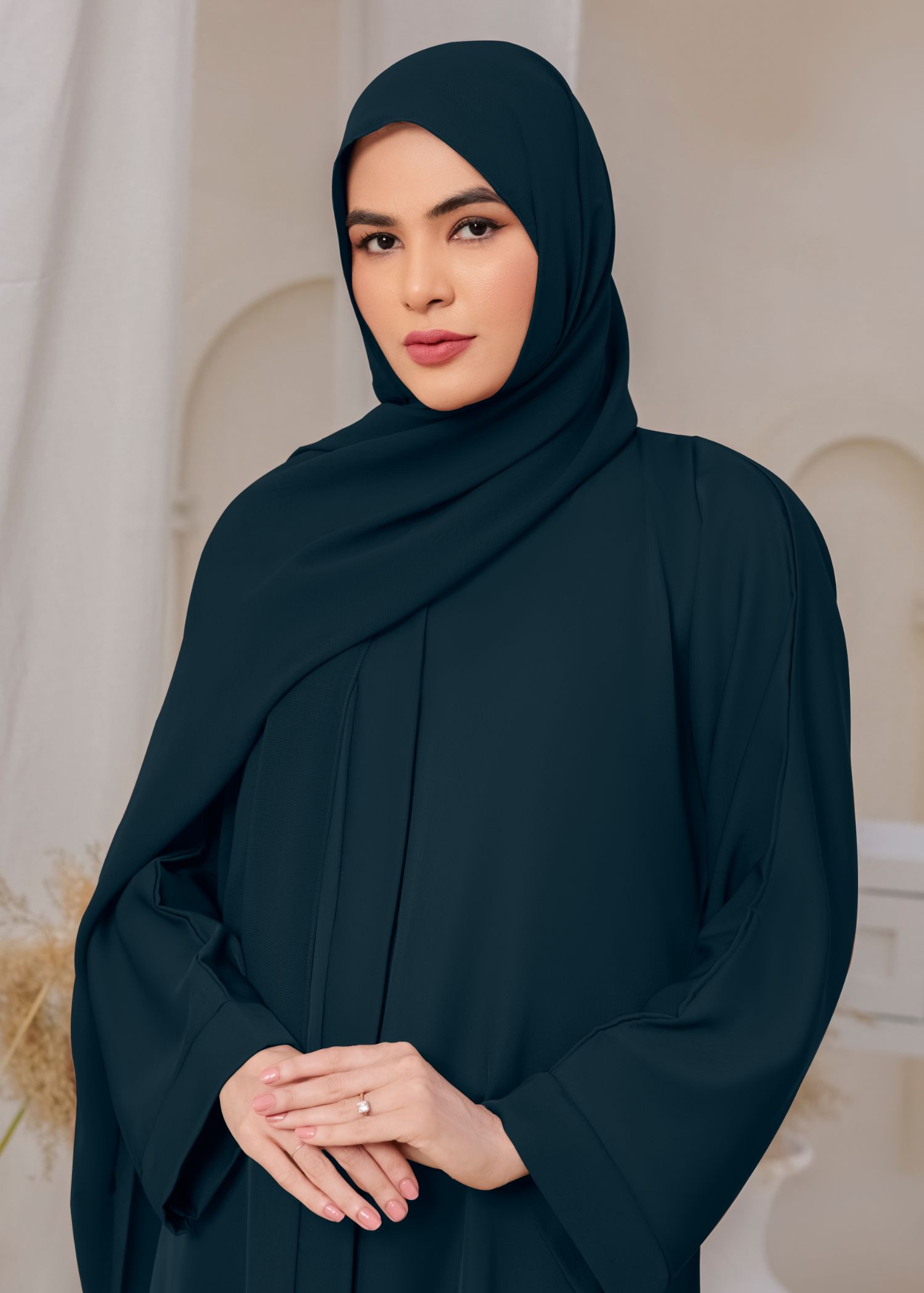 nidha Abaya in Blue