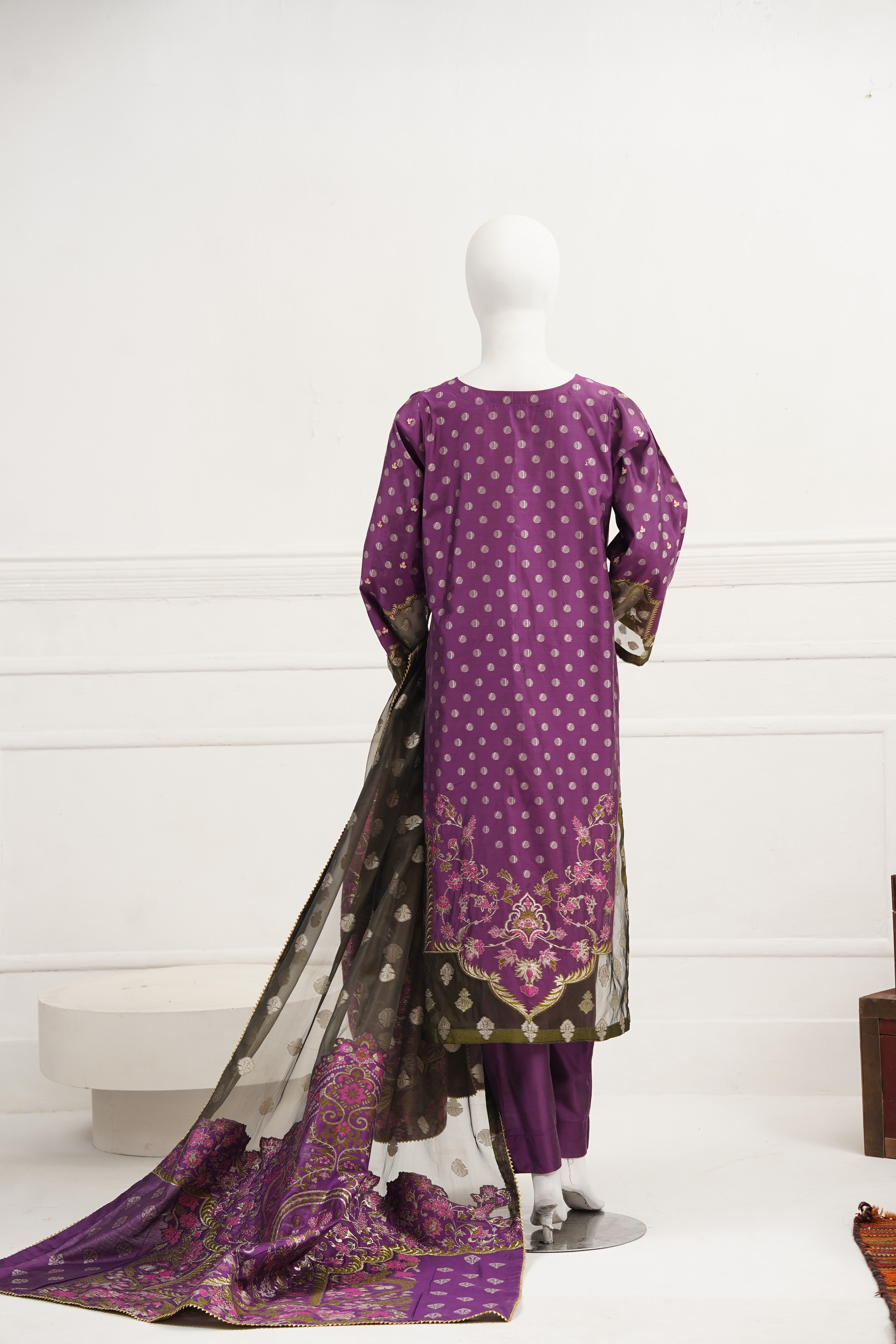viscose Kurta Set in Purple
