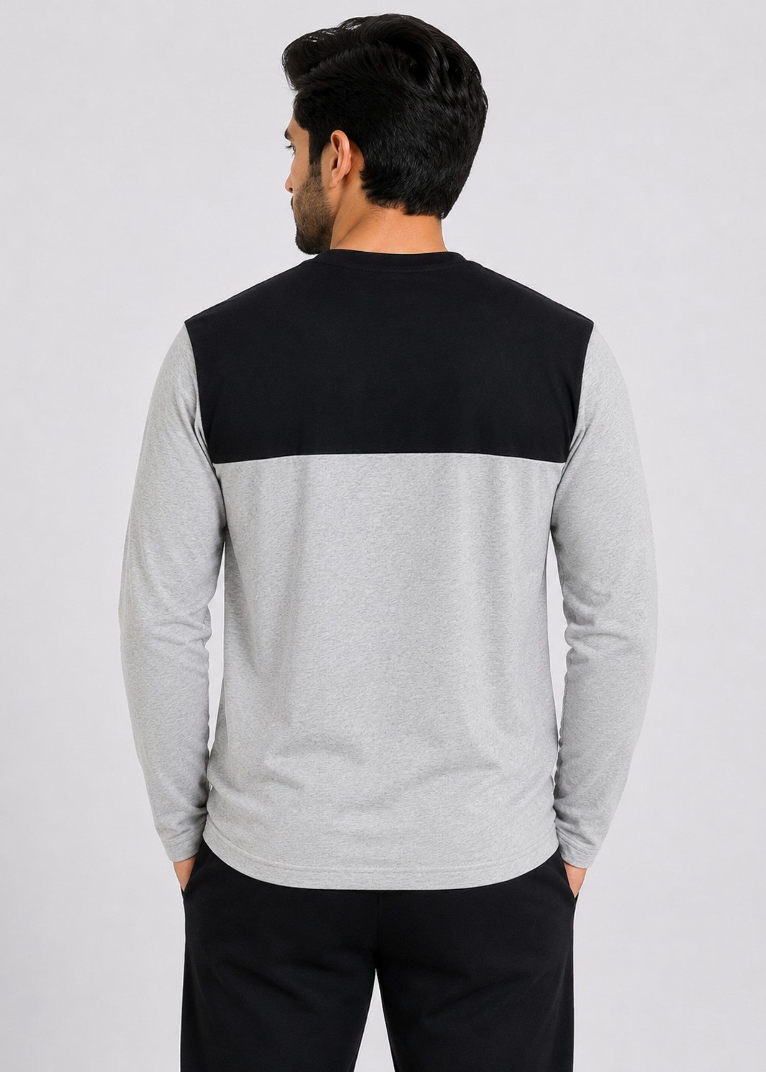 cotton T Shirt in Black, grey