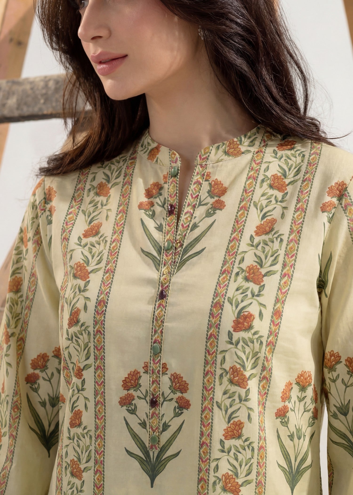 cotton Co Ord Sets in Lemon chiffon