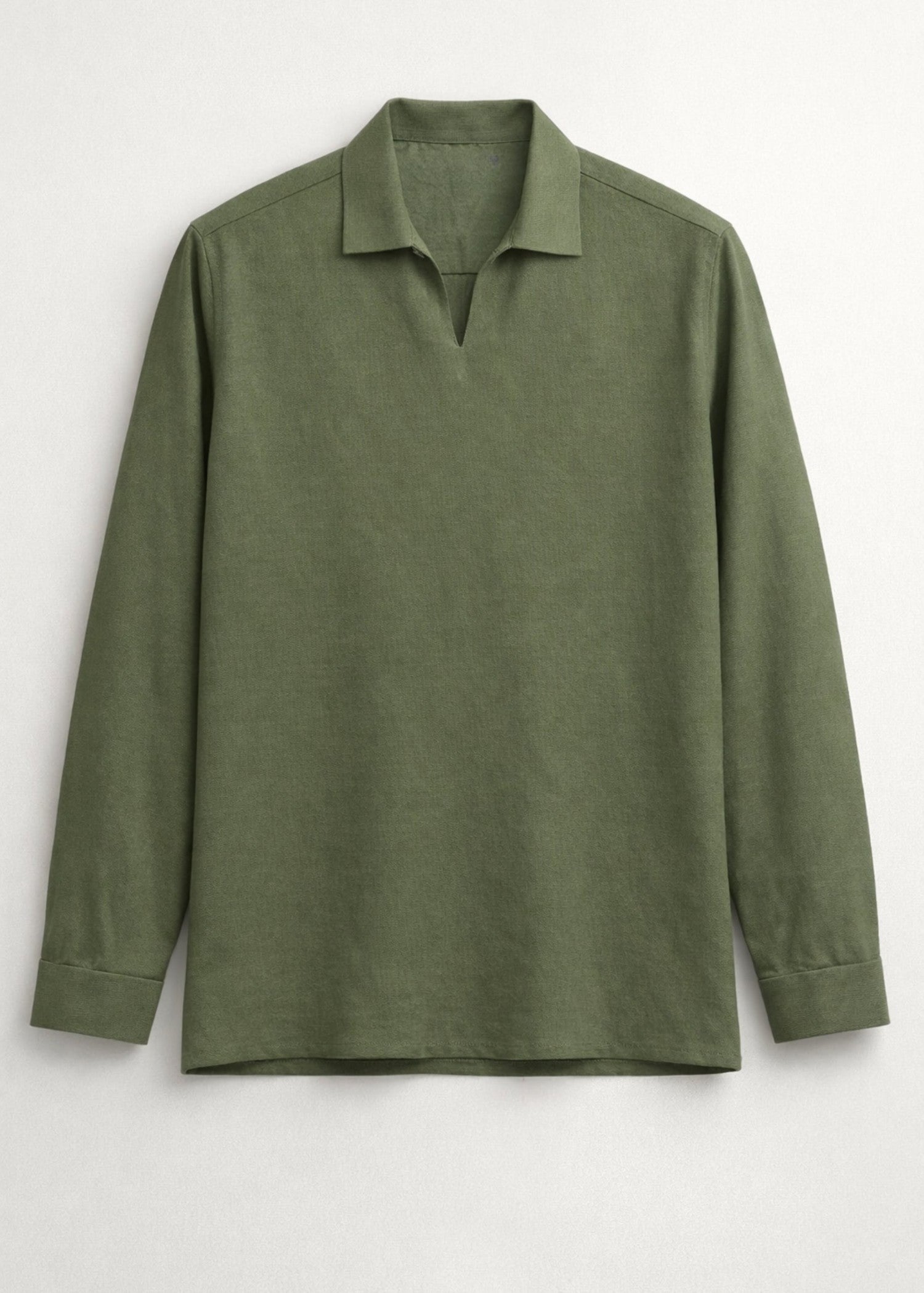 cotton linen Casual Shirt in Olive green