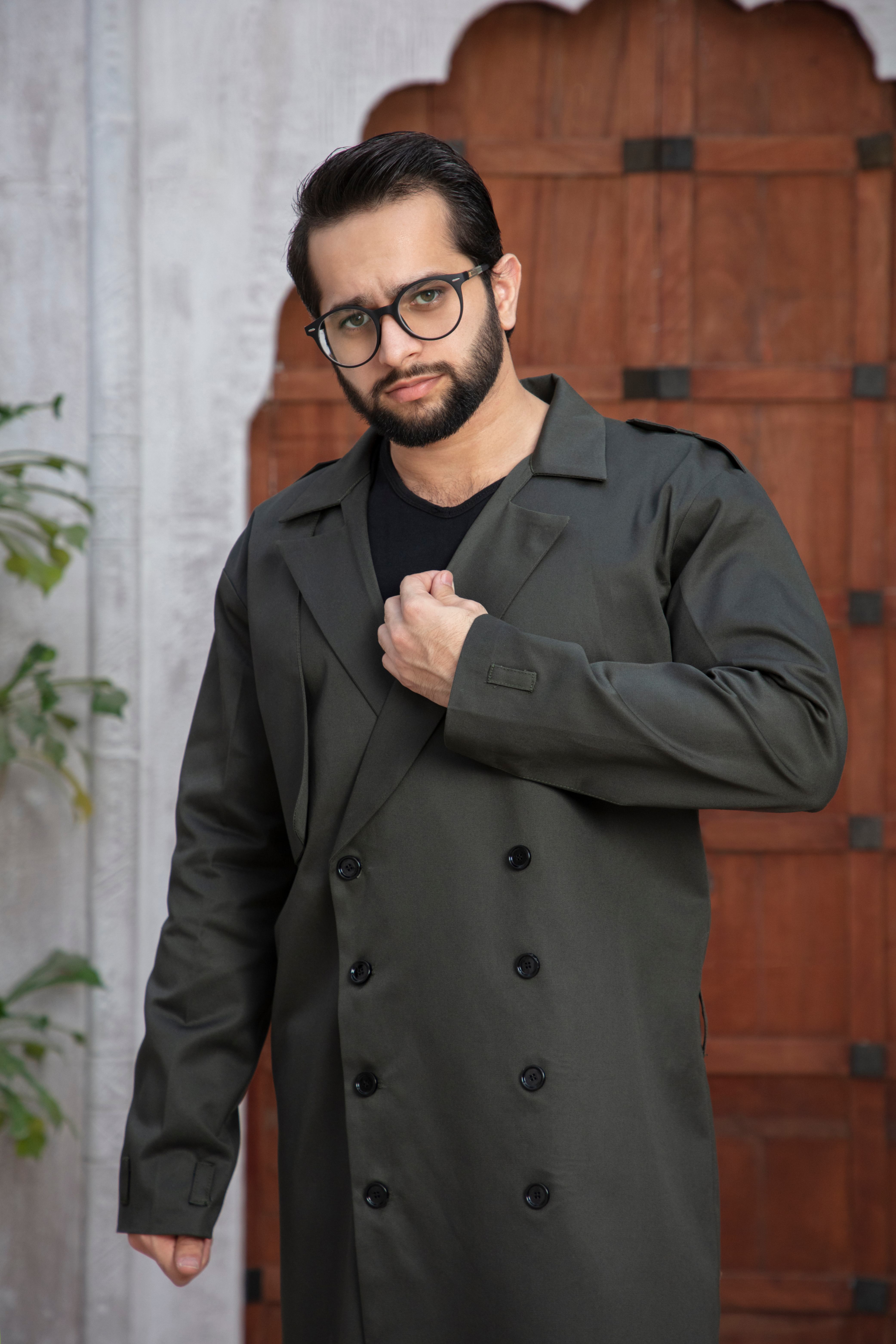 twill cambric Coat in Army green