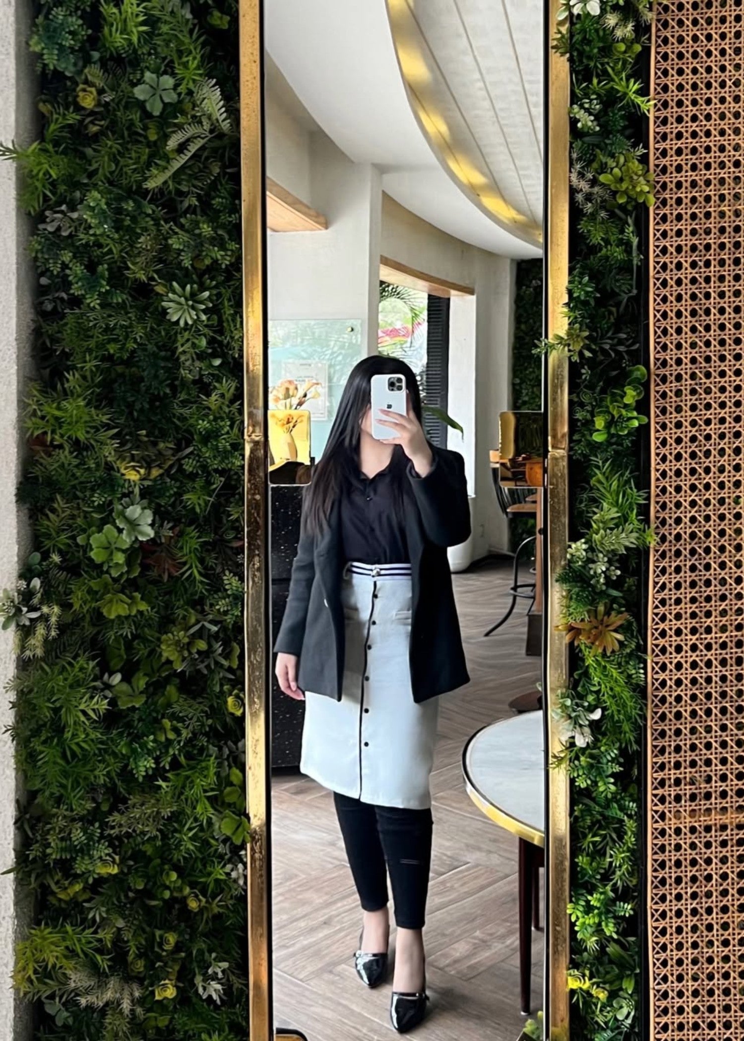 polyester Skirt in White