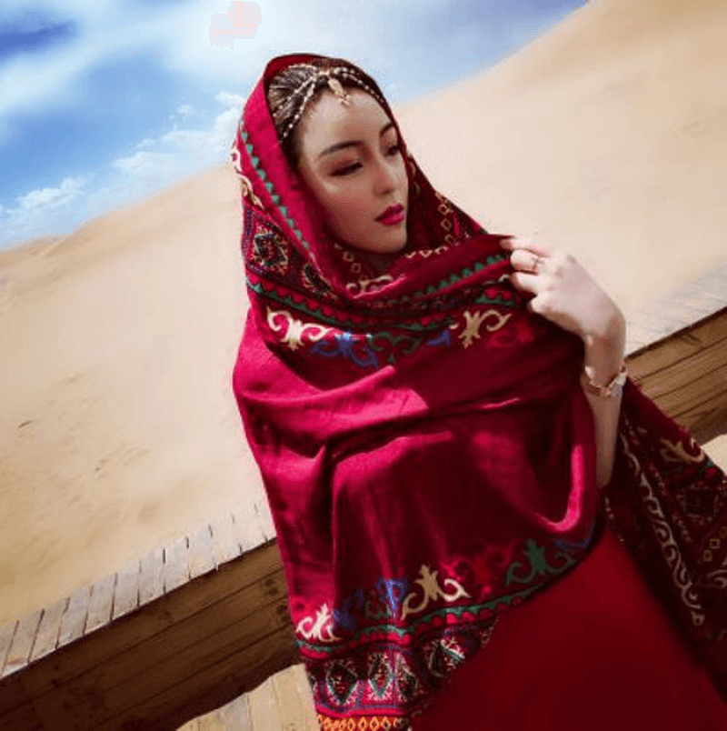 Turkey Desert Vacation Fringed Ethnic Style Cotton and Linen Scarf Ladies Travel