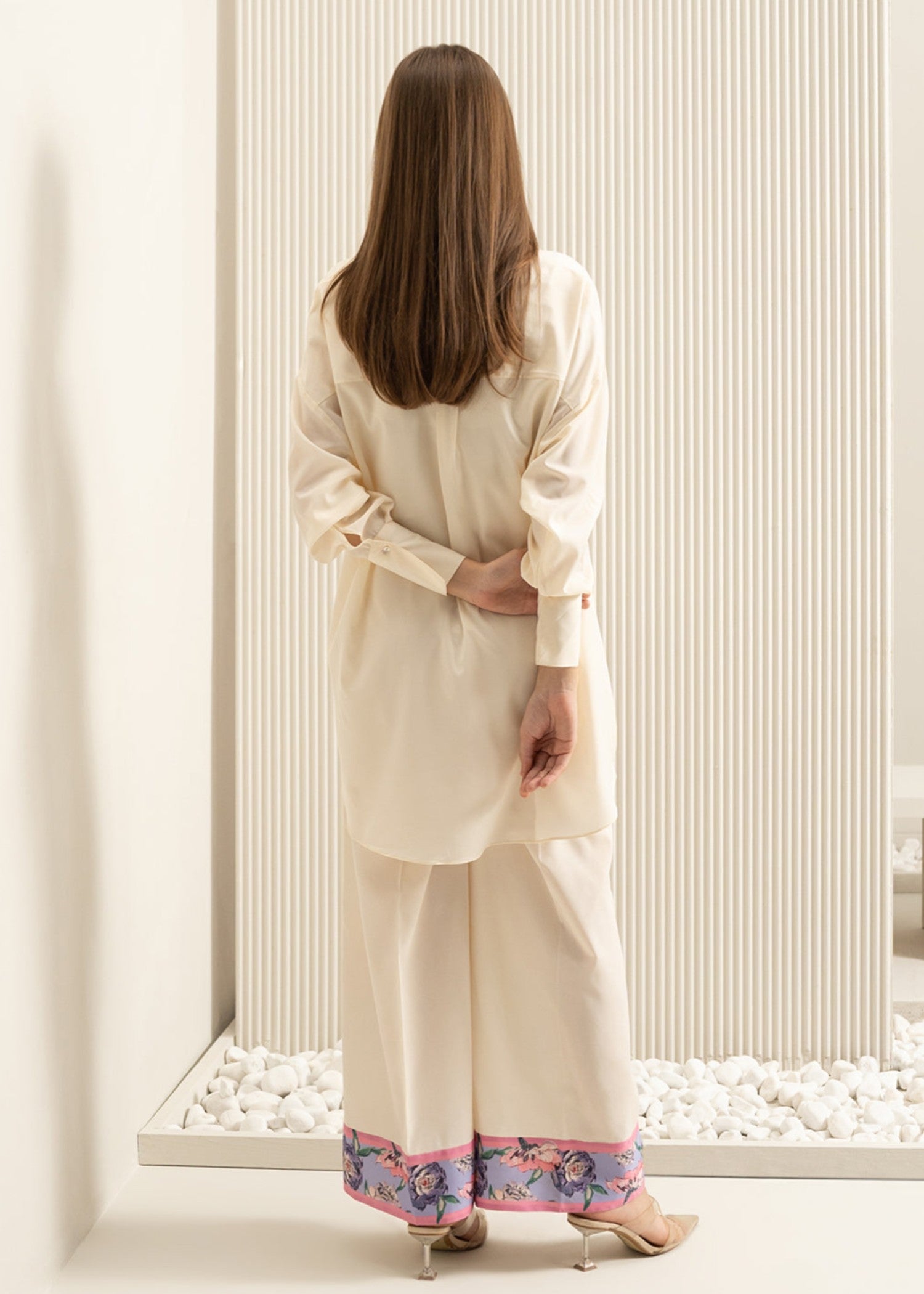 crepe Tunic in Ivory
