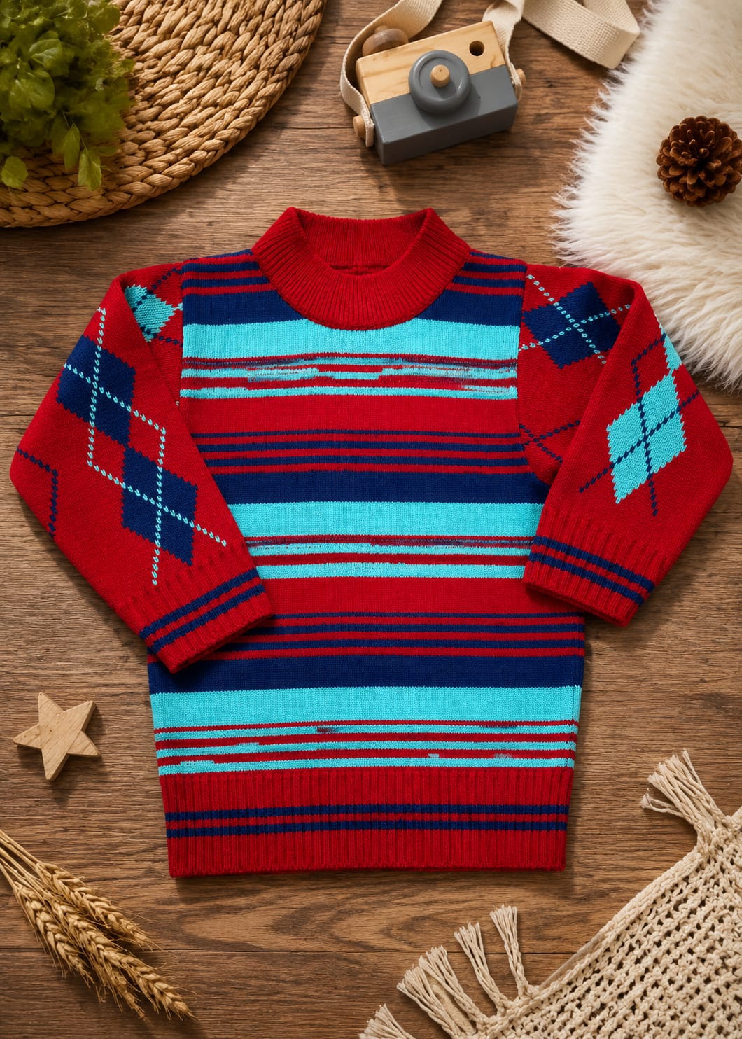 acrylic wool Sweater in Red