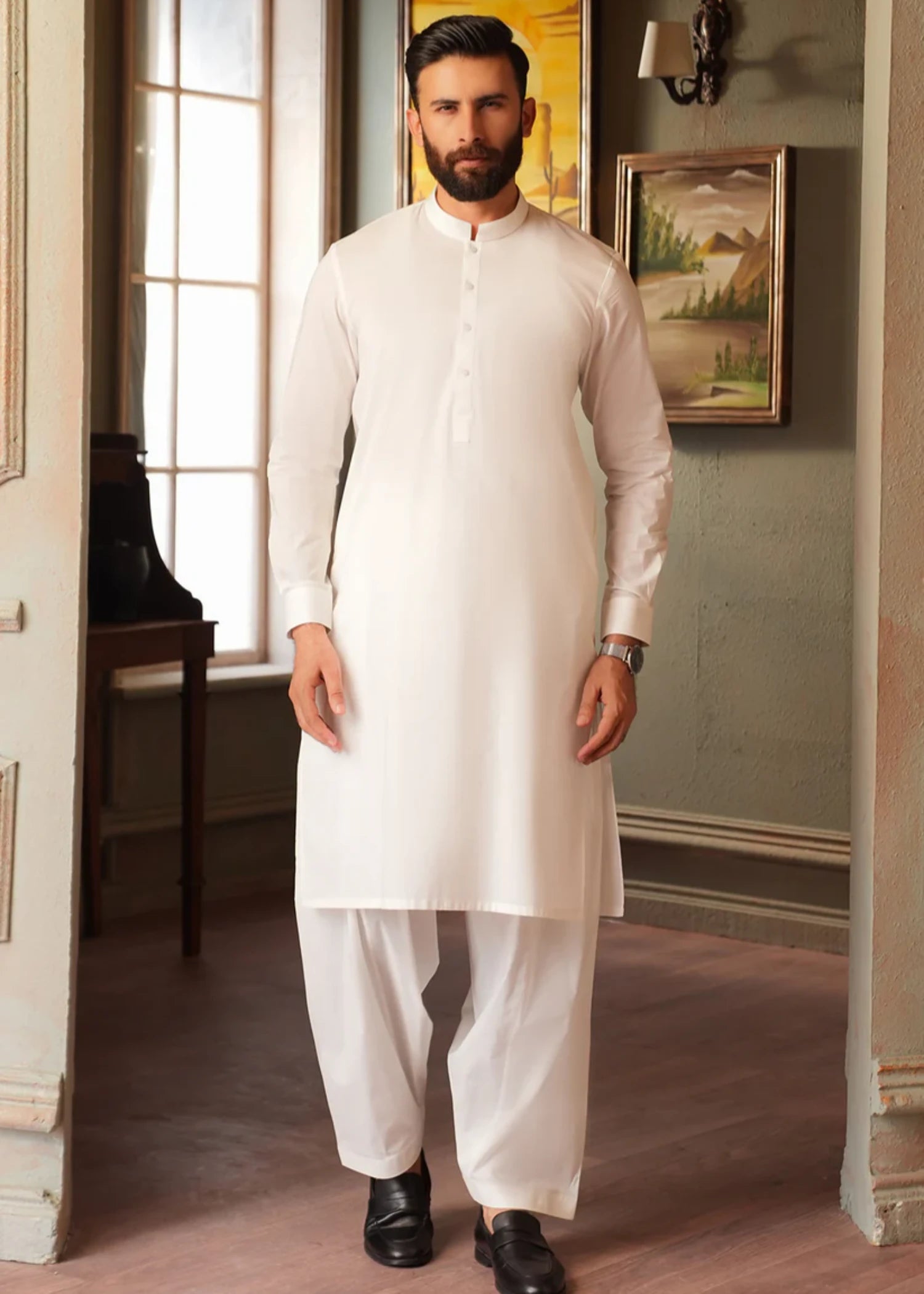 cotton Shalwar Kameez in Light pink