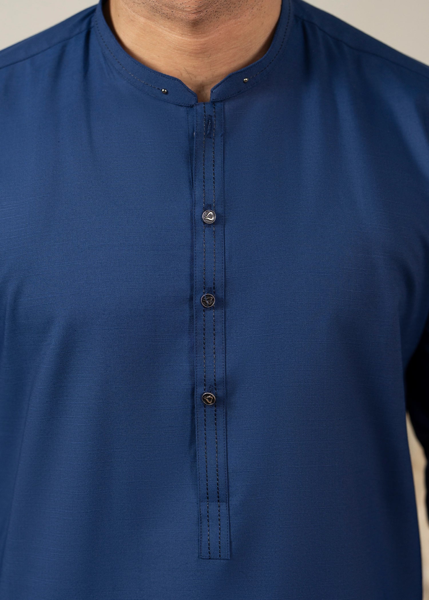 wash & wear Shalwar Kameez in Navy blue by Black Pearl