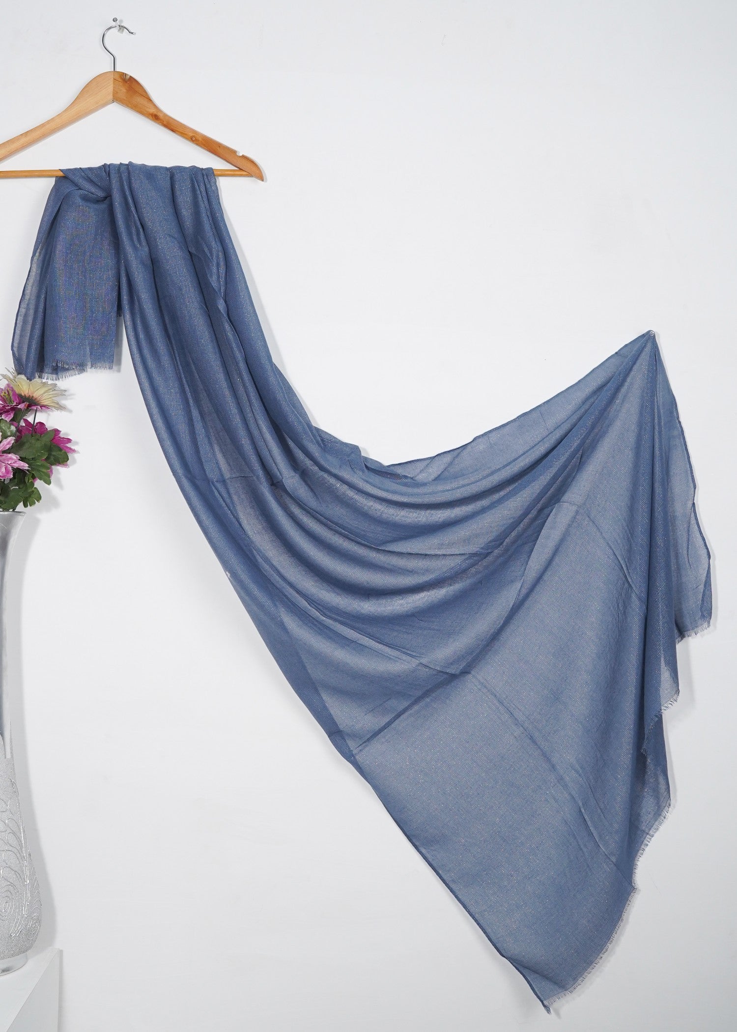 zari lawn Hijab in Slate grey