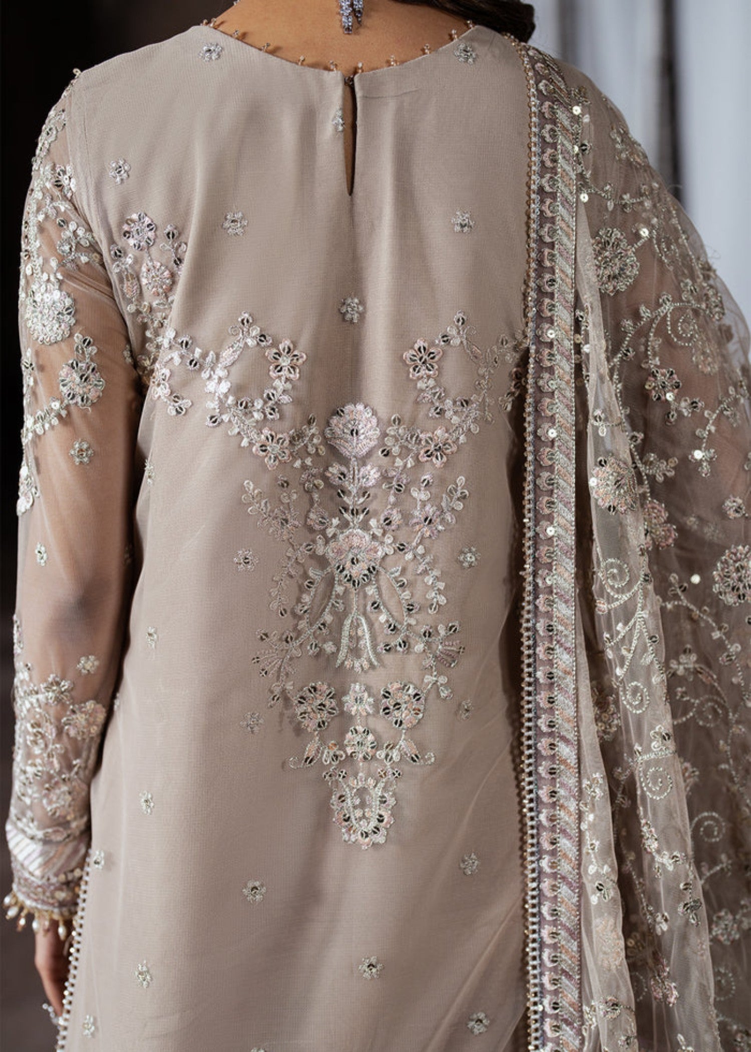 net Sharara in Beige