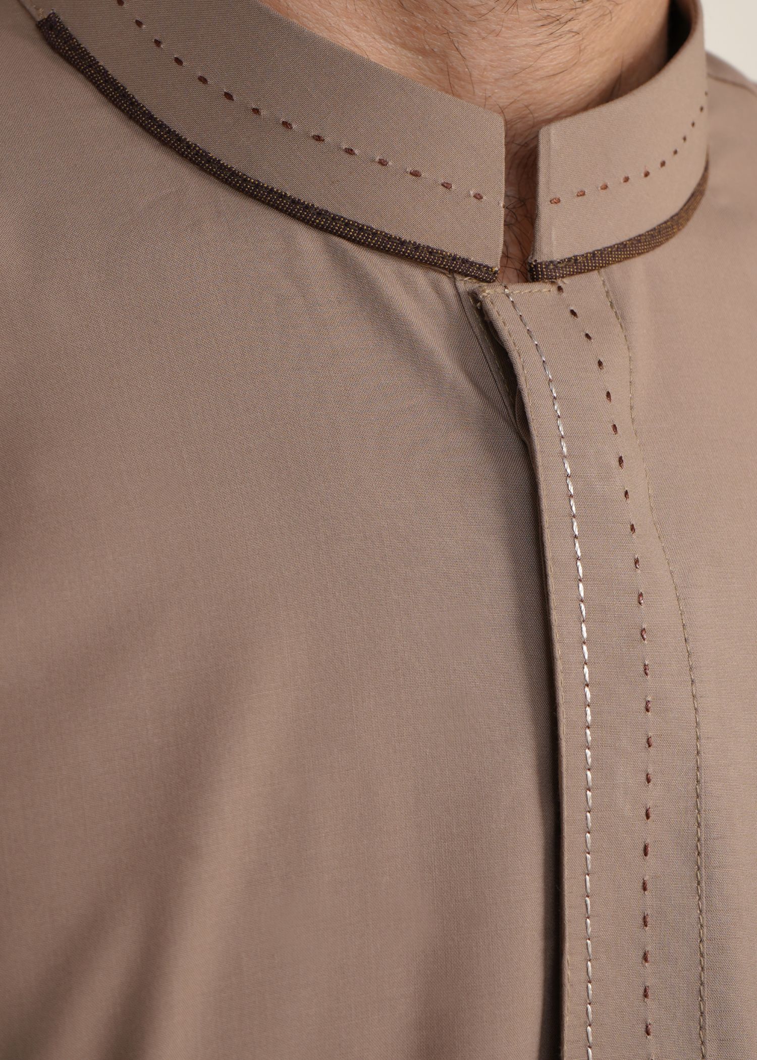 wash & wear Shalwar Kameez in Tan brown by Kafoor Clothing